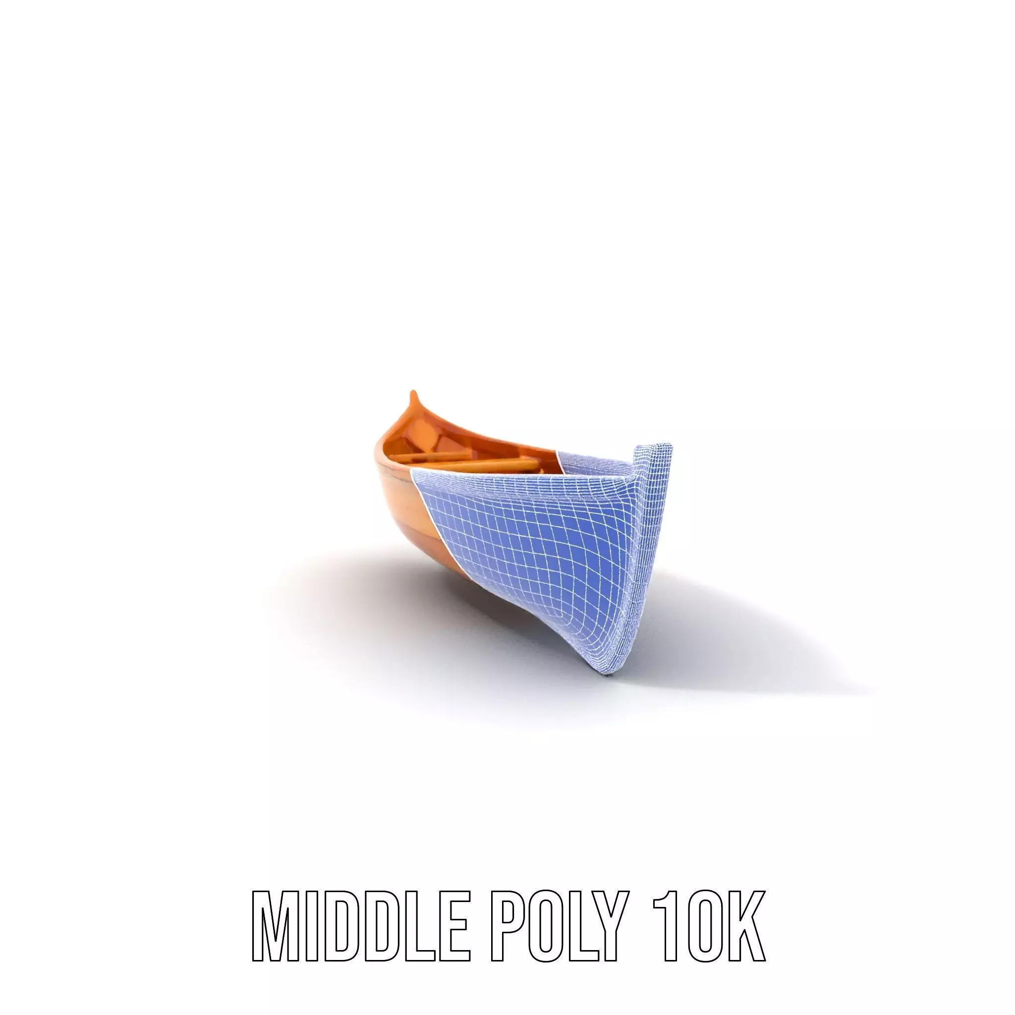 Wooden Canoe Model Pack with Multiple Levels of Detail Low-poly 3D model_15