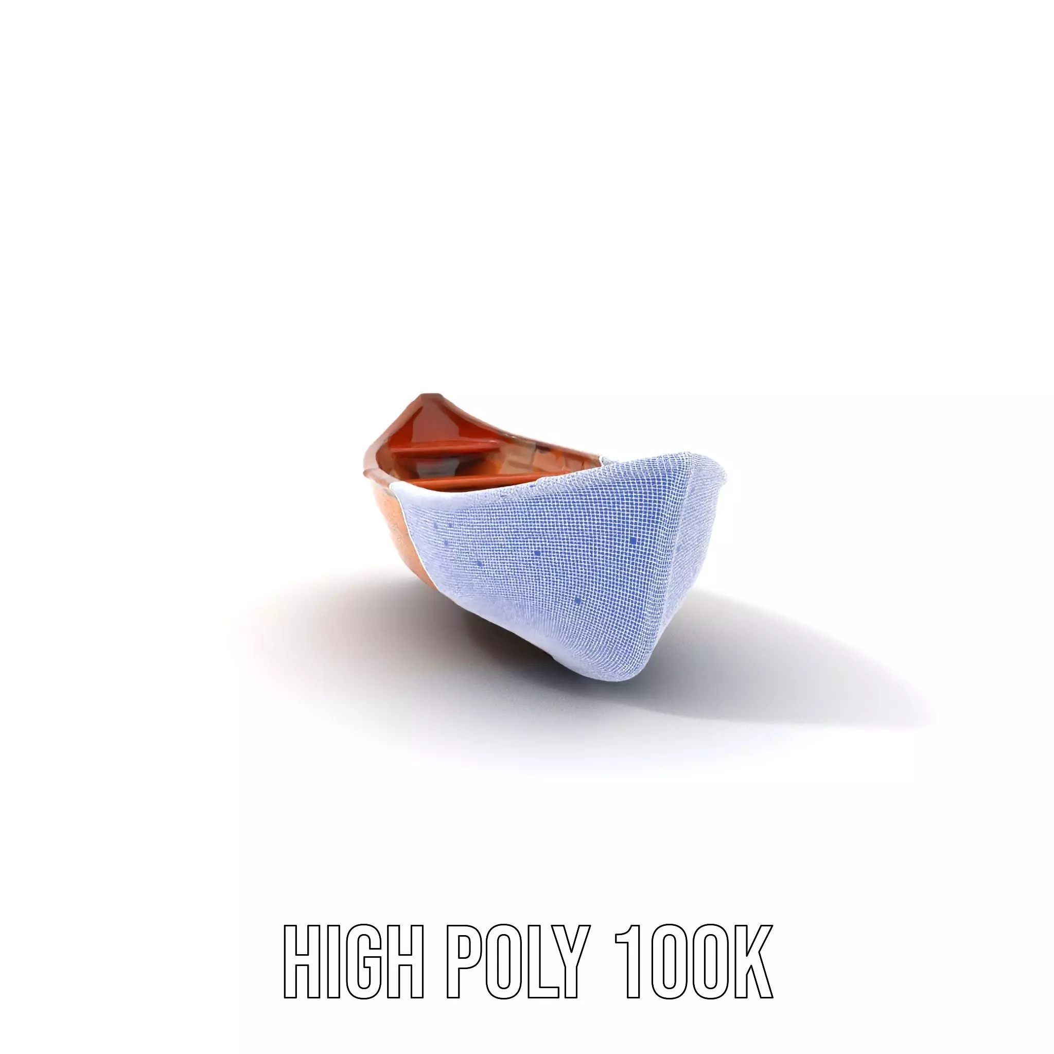 Wooden Rowboat Model Pack Low-poly 3D model_4