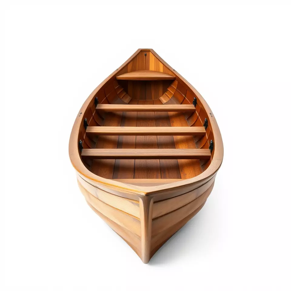Wooden Rowboat Model Pack Low-poly 3D model_2