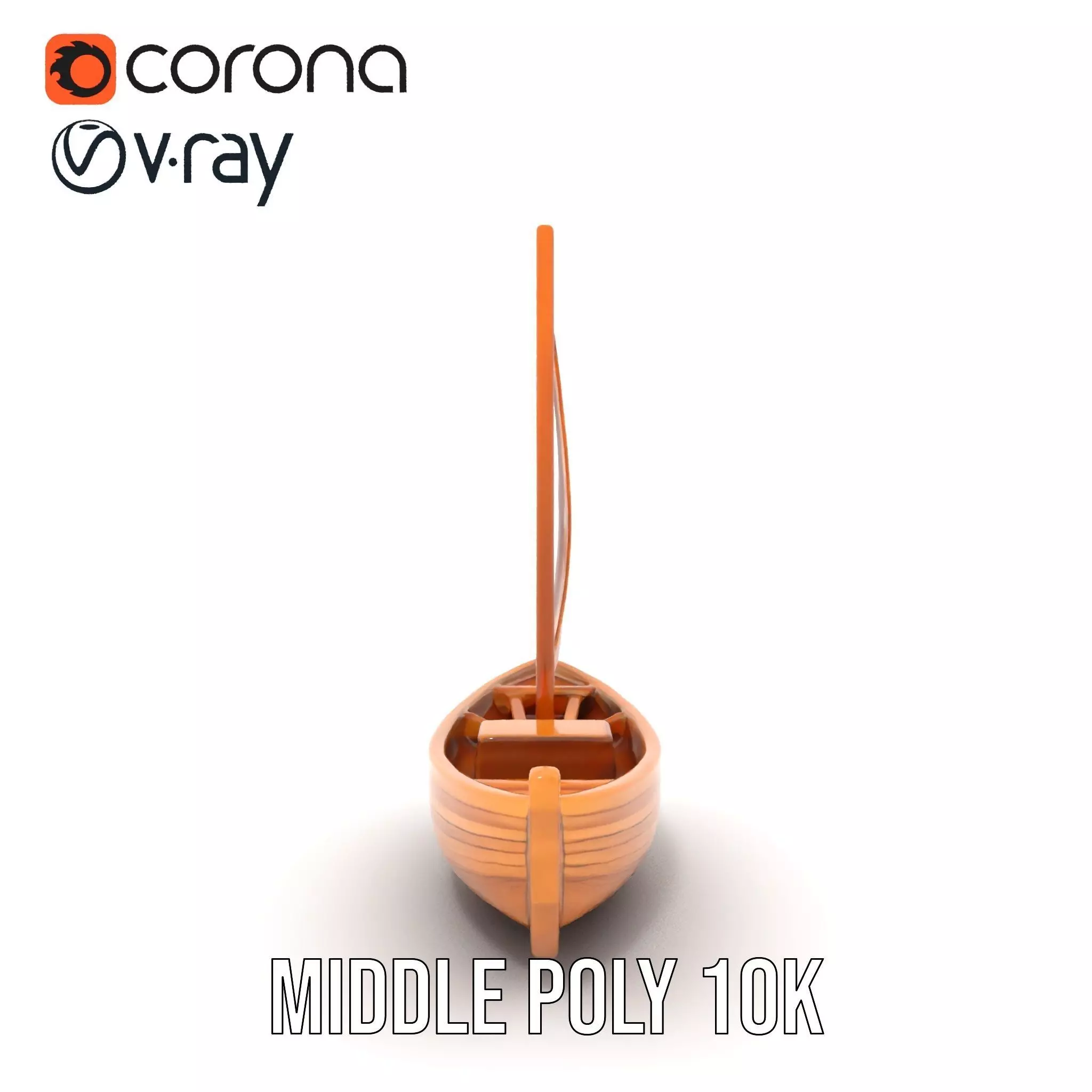 Wooden Sailboat Model Pack for Nautical Scenes Low-poly 3D model_27