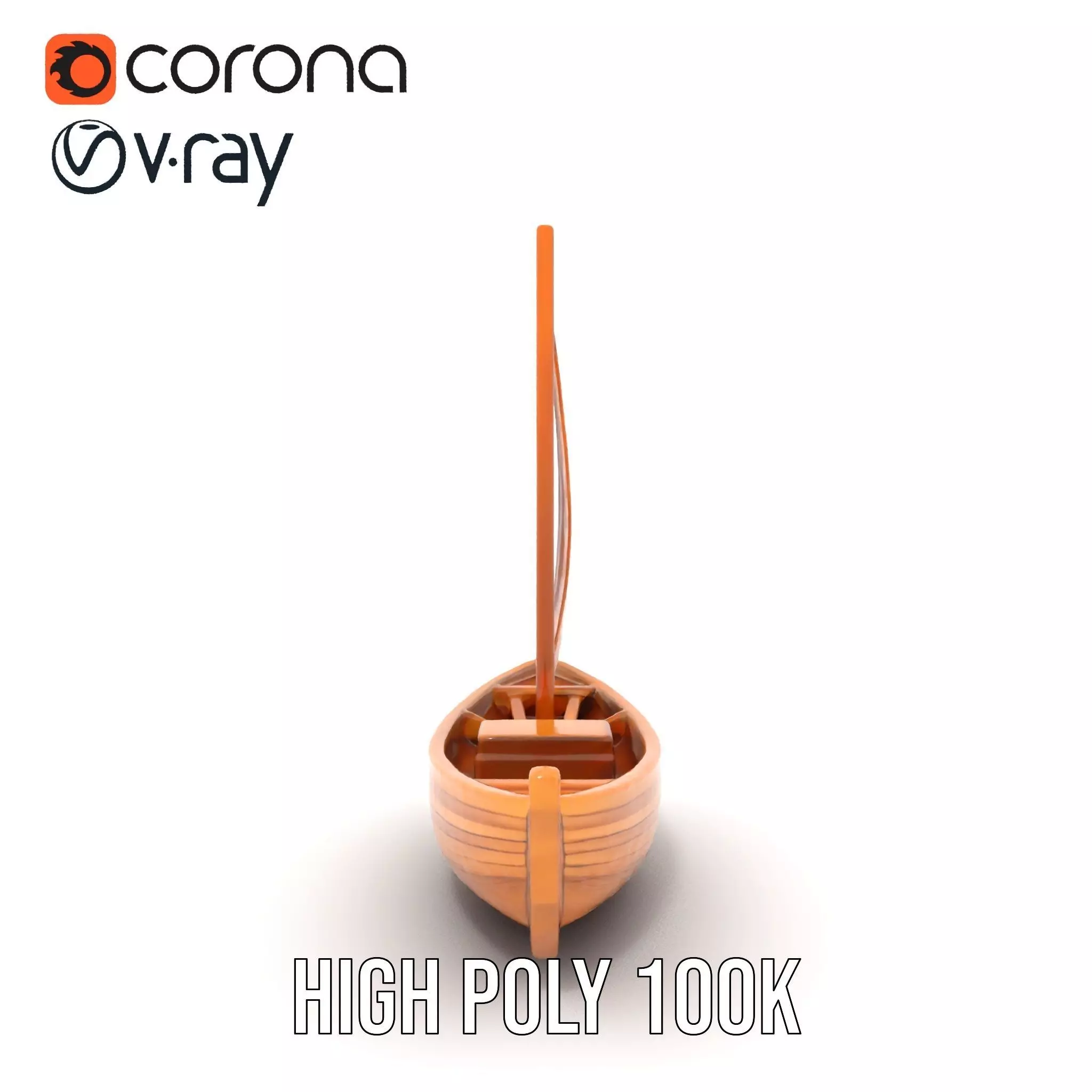 Wooden Sailboat Model Pack for Nautical Scenes Low-poly 3D model_29