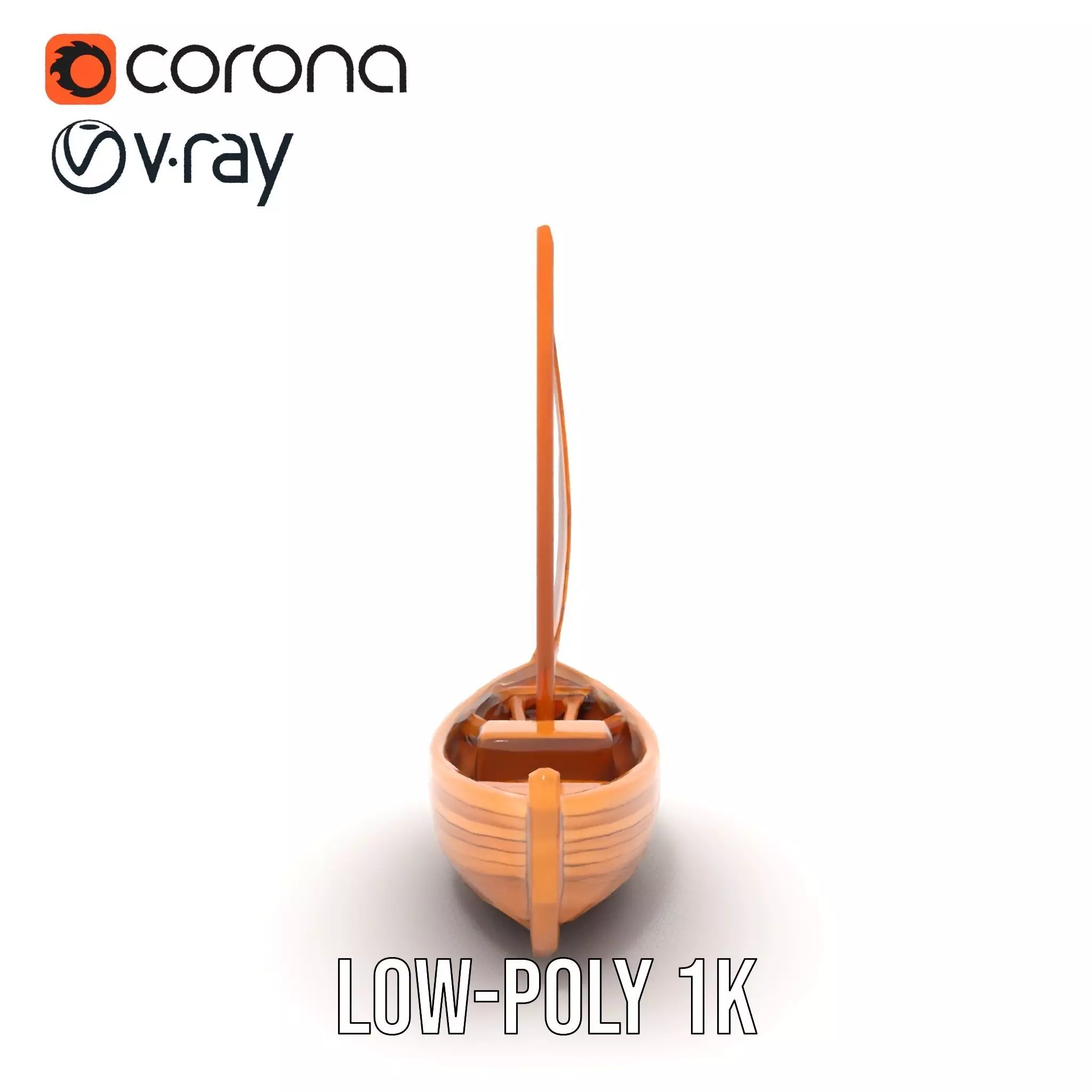 Wooden Sailboat Model Pack for Nautical Scenes Low-poly 3D model_25