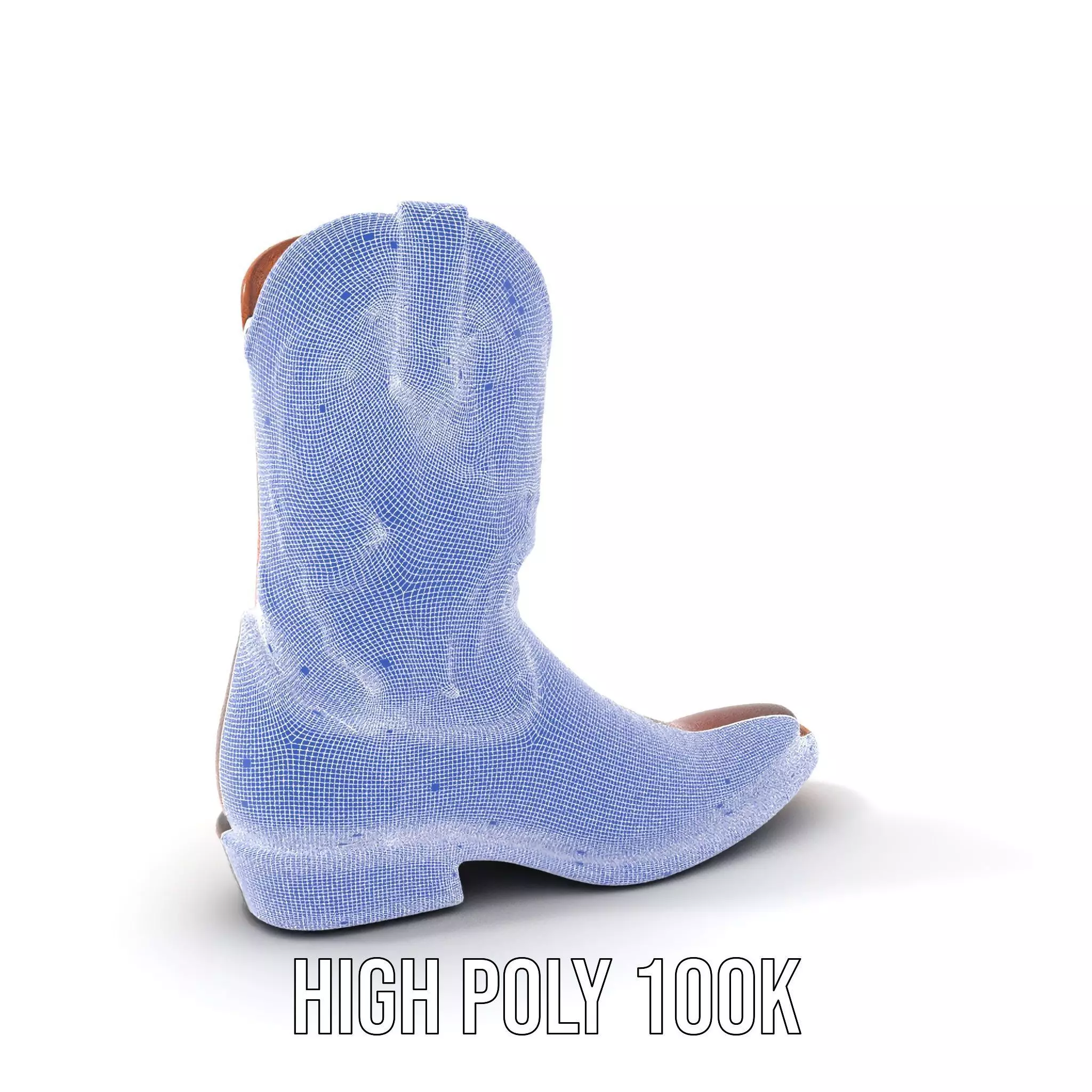 Western Cowboy Boot Detailed Model Pack Low-poly 3D model_4