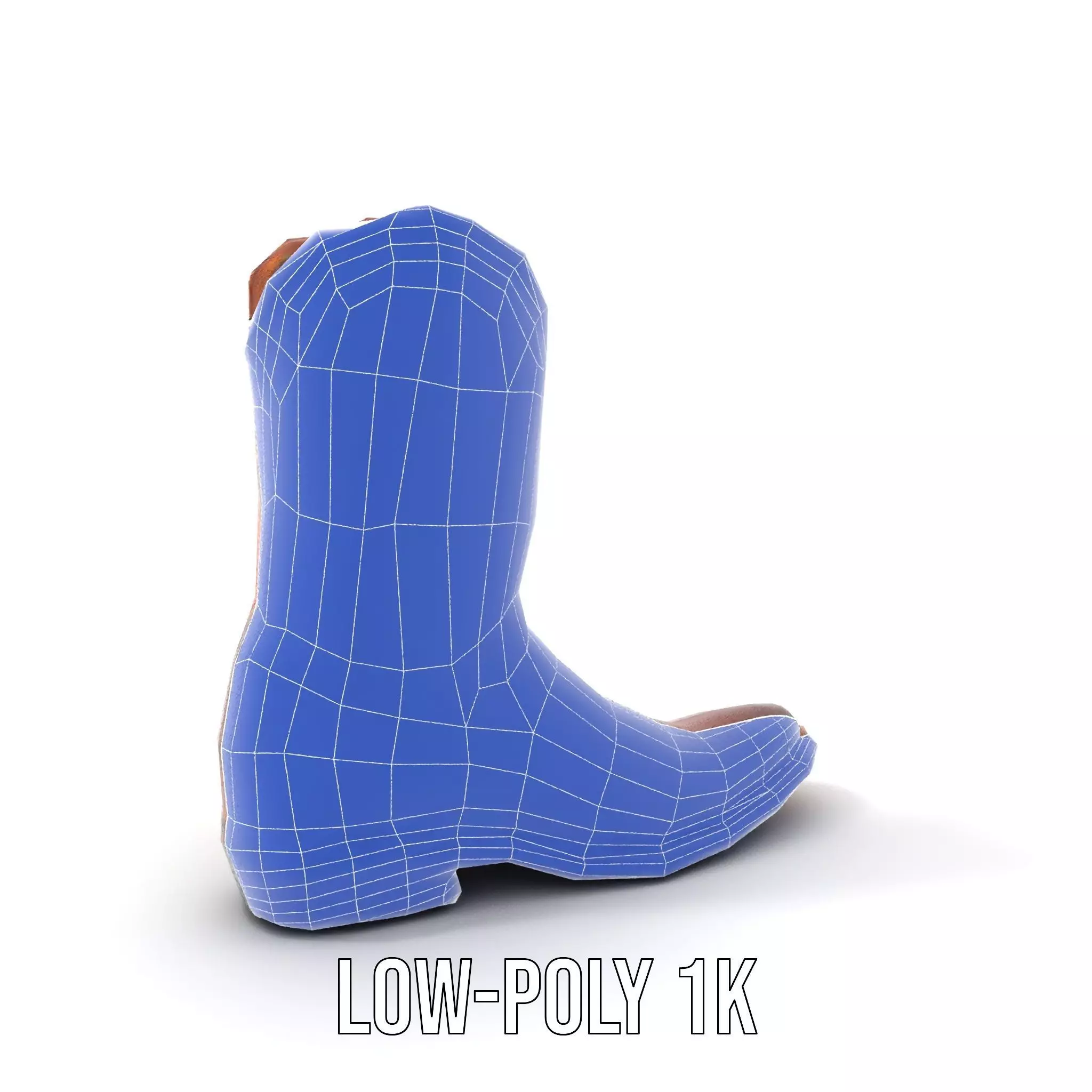 Western Cowboy Boot Detailed Model Pack Low-poly 3D model_25