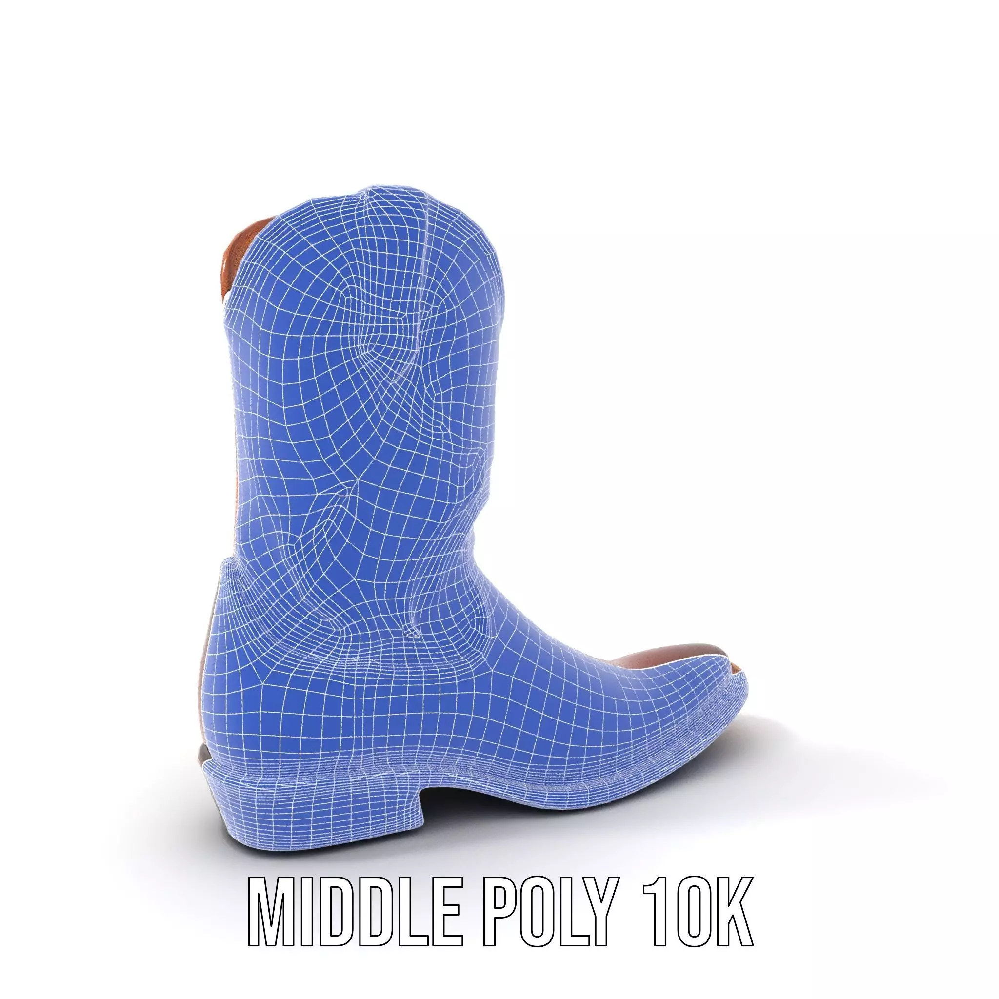 Western Cowboy Boot Detailed Model Pack Low-poly 3D model_19