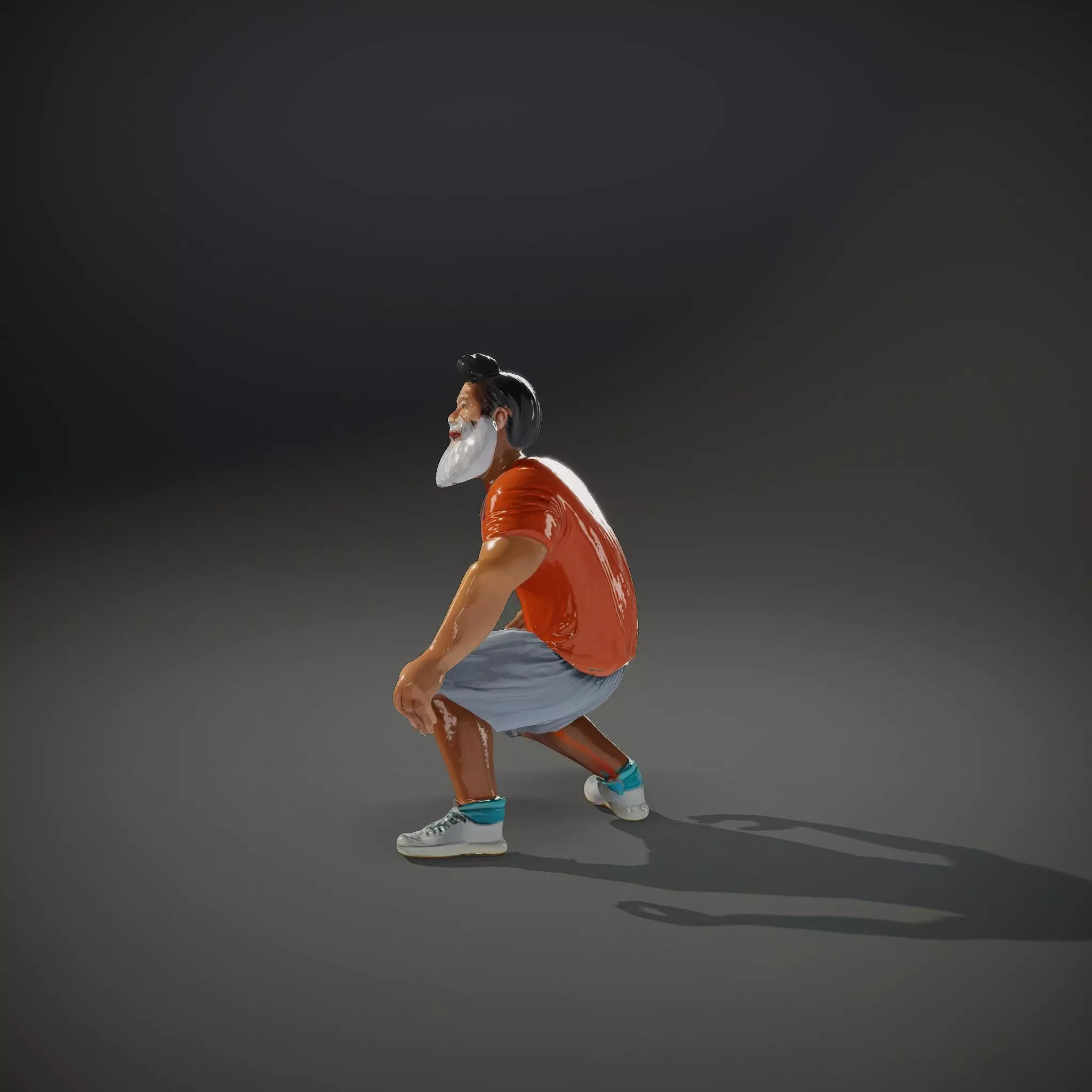 Elderly Man Character Model Pack with Fun Pose Low-poly 3D model_34