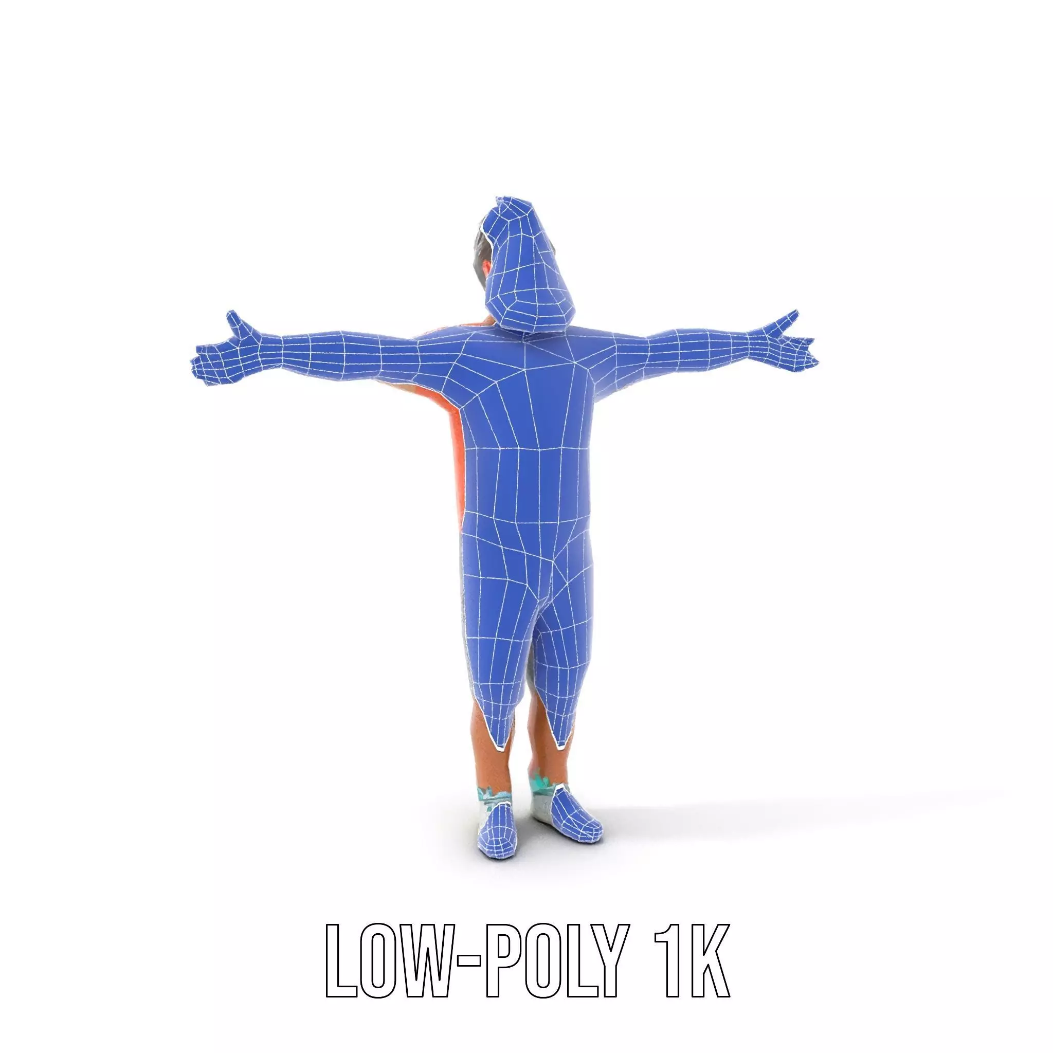 Elderly Man Character Model Pack with Fun Pose Low-poly 3D model_24