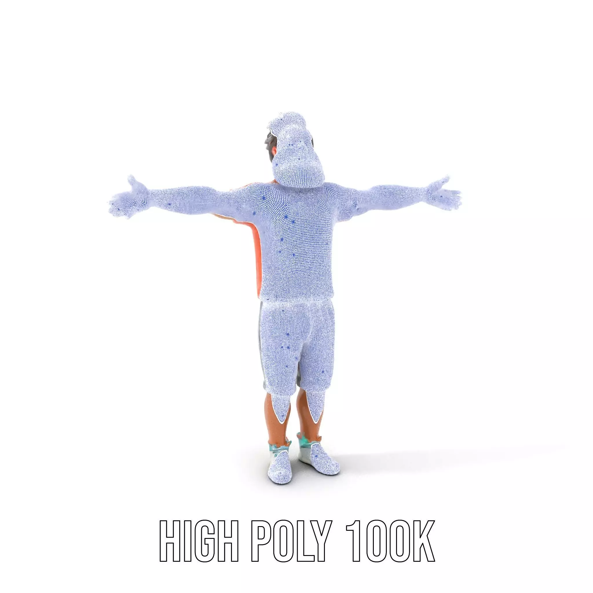 Elderly Man Character Model Pack with Fun Pose Low-poly 3D model_4