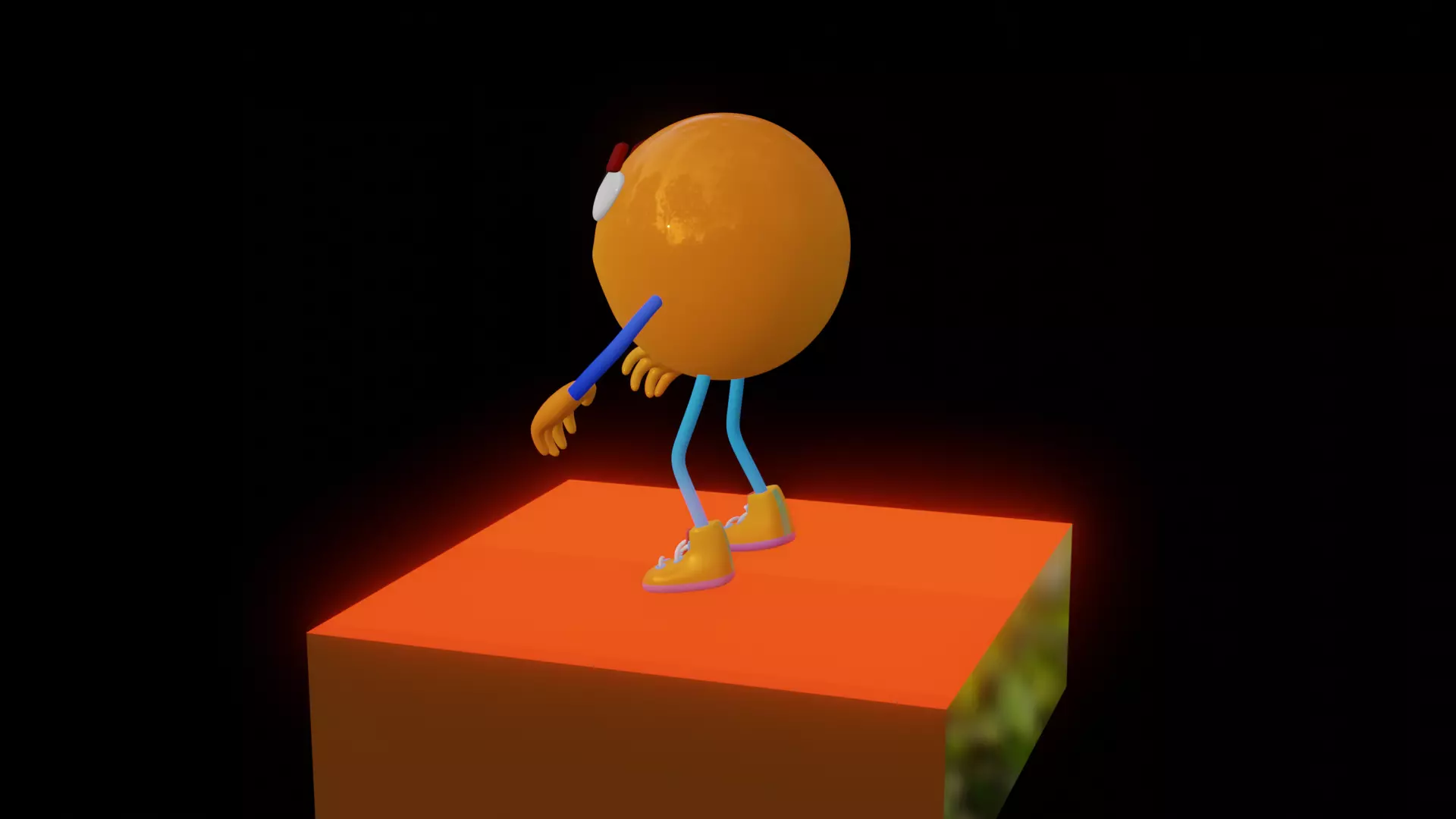 Emoji  Smiling Low-poly 3D model_9