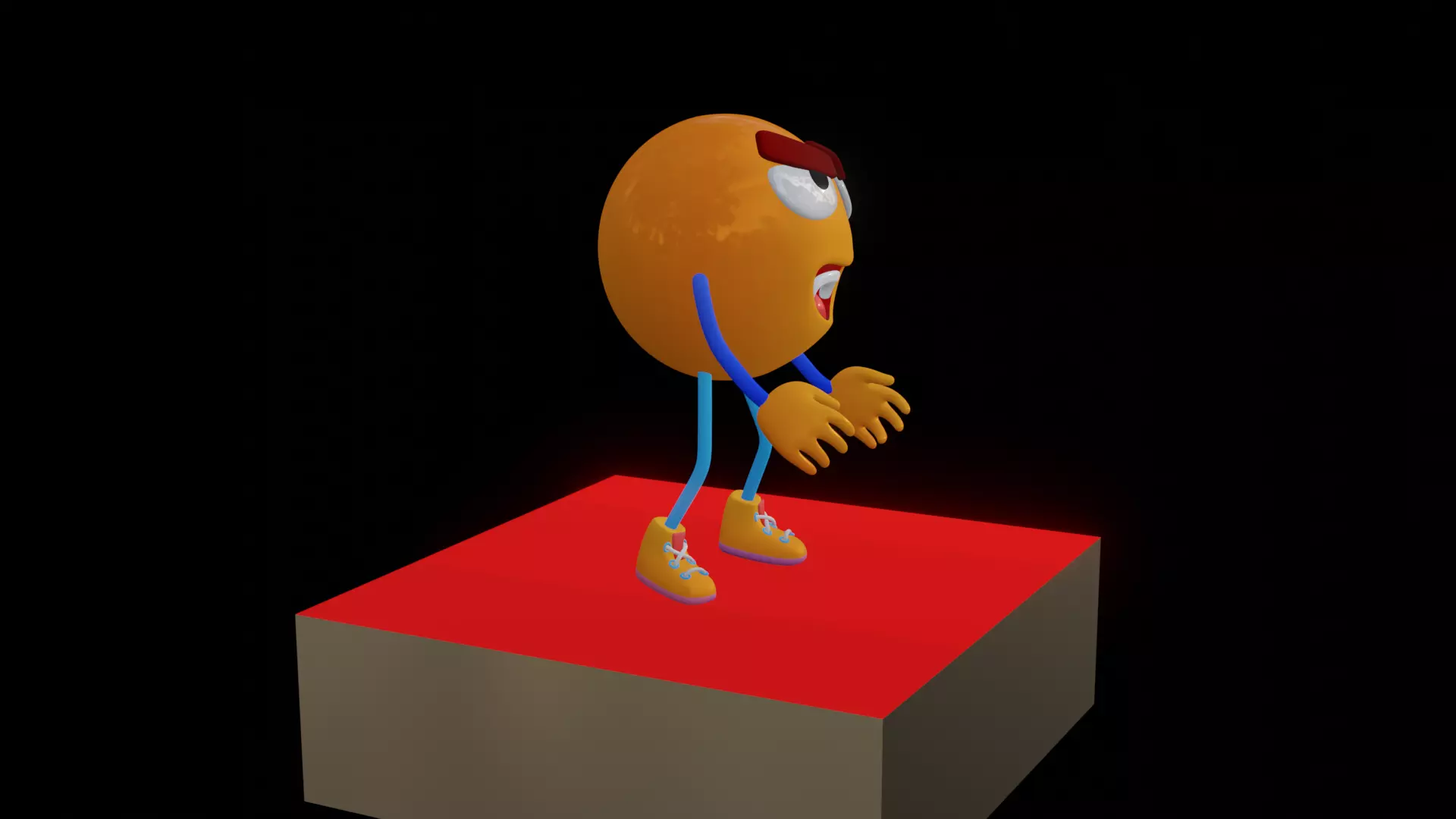 Emoji  Smiling Low-poly 3D model_21