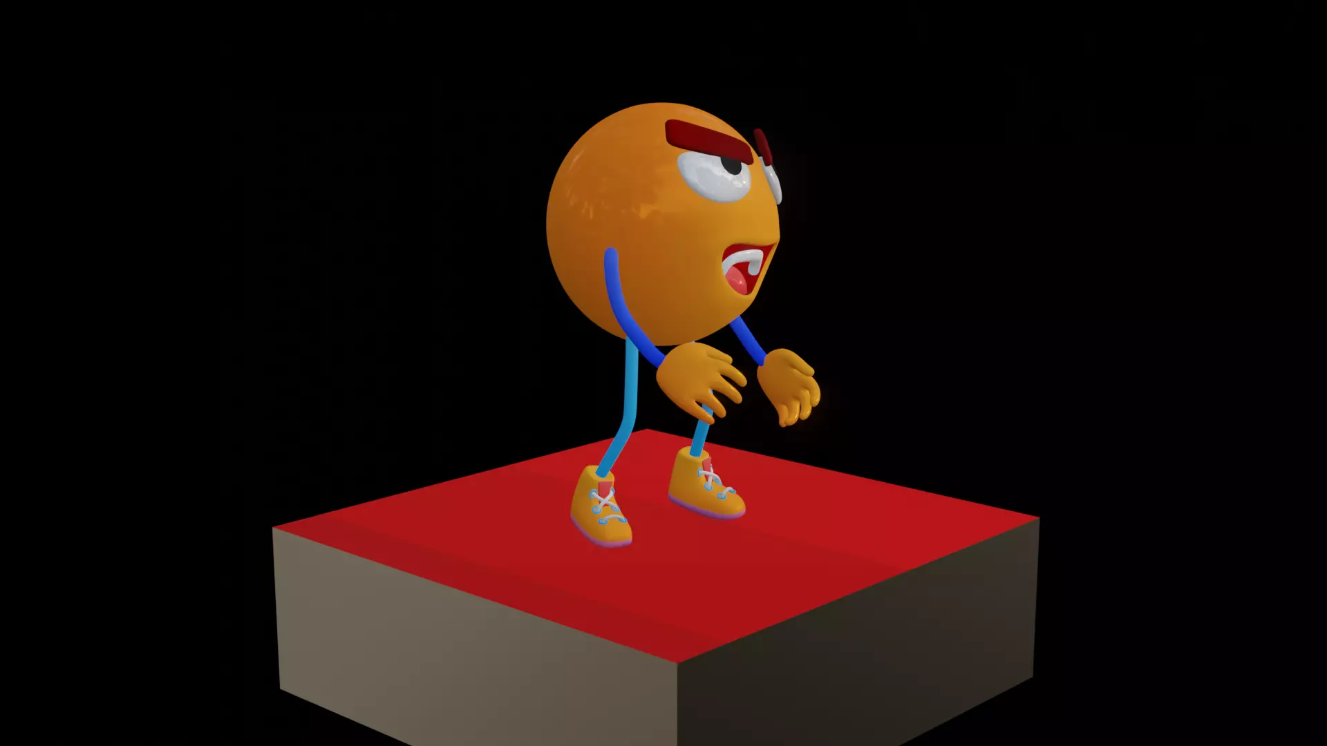 Emoji  Smiling Low-poly 3D model_22