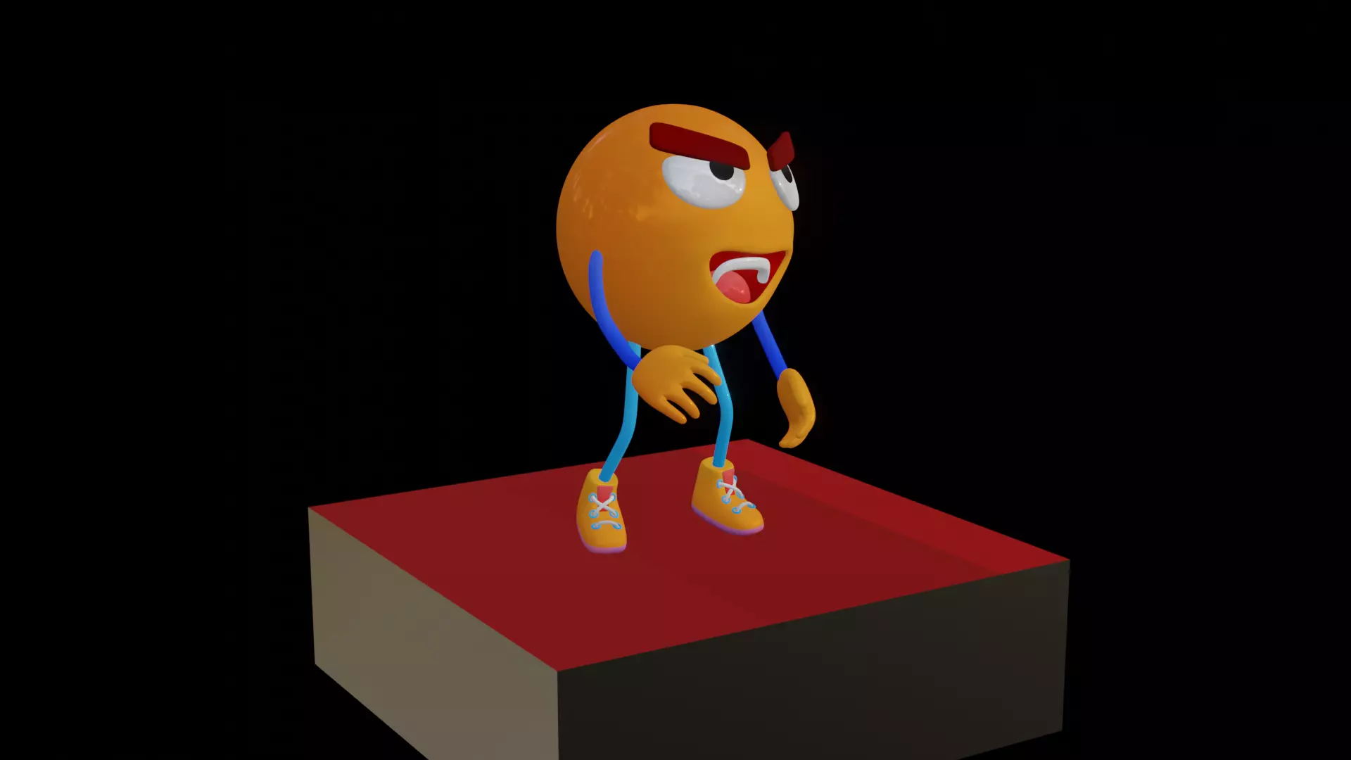 Emoji  Smiling Low-poly 3D model_23