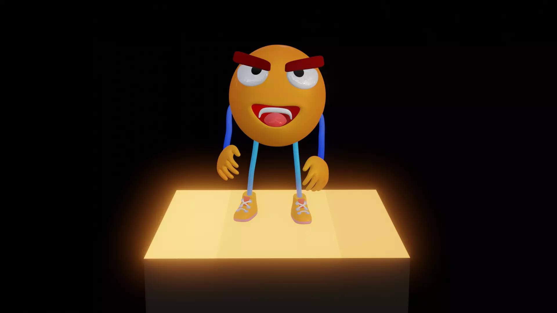 Emoji  Smiling Low-poly 3D model_0