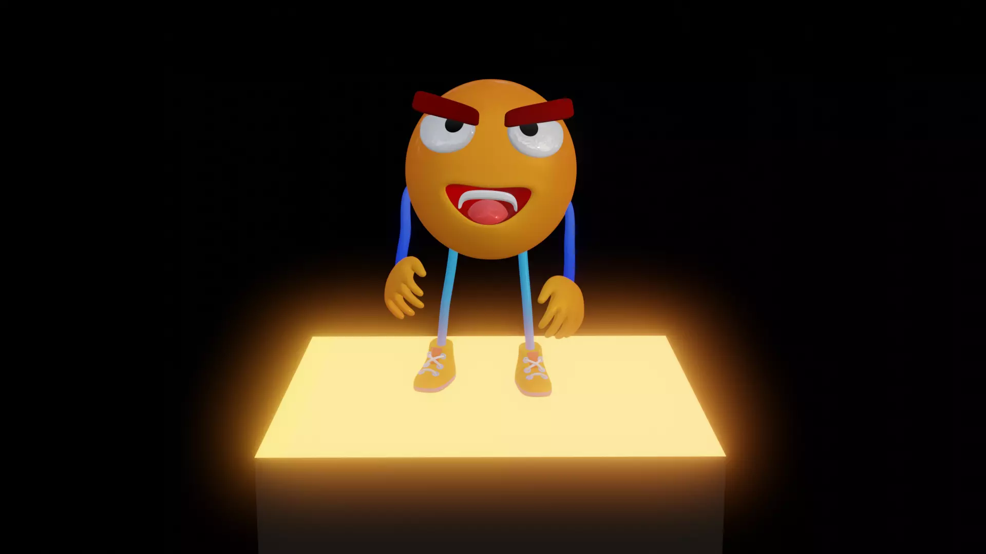 Emoji  Smiling Low-poly 3D model_2