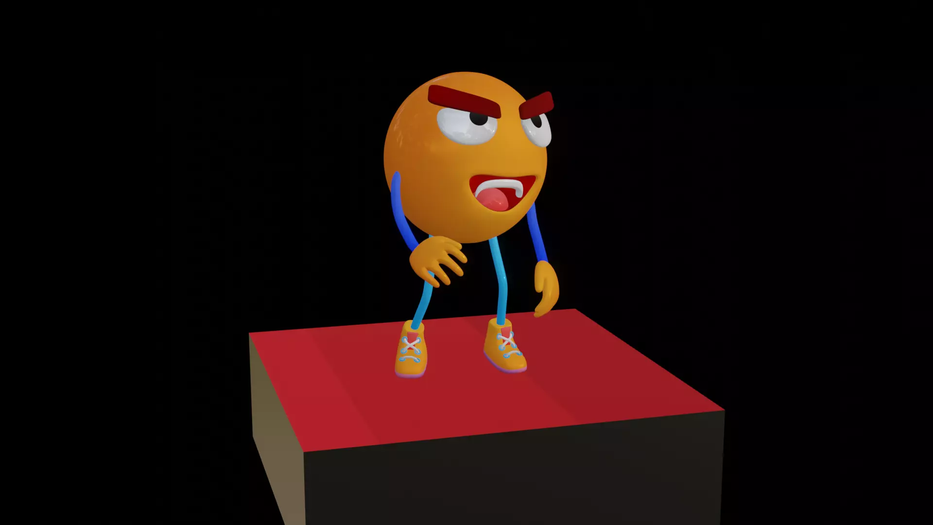 Emoji  Smiling Low-poly 3D model_24