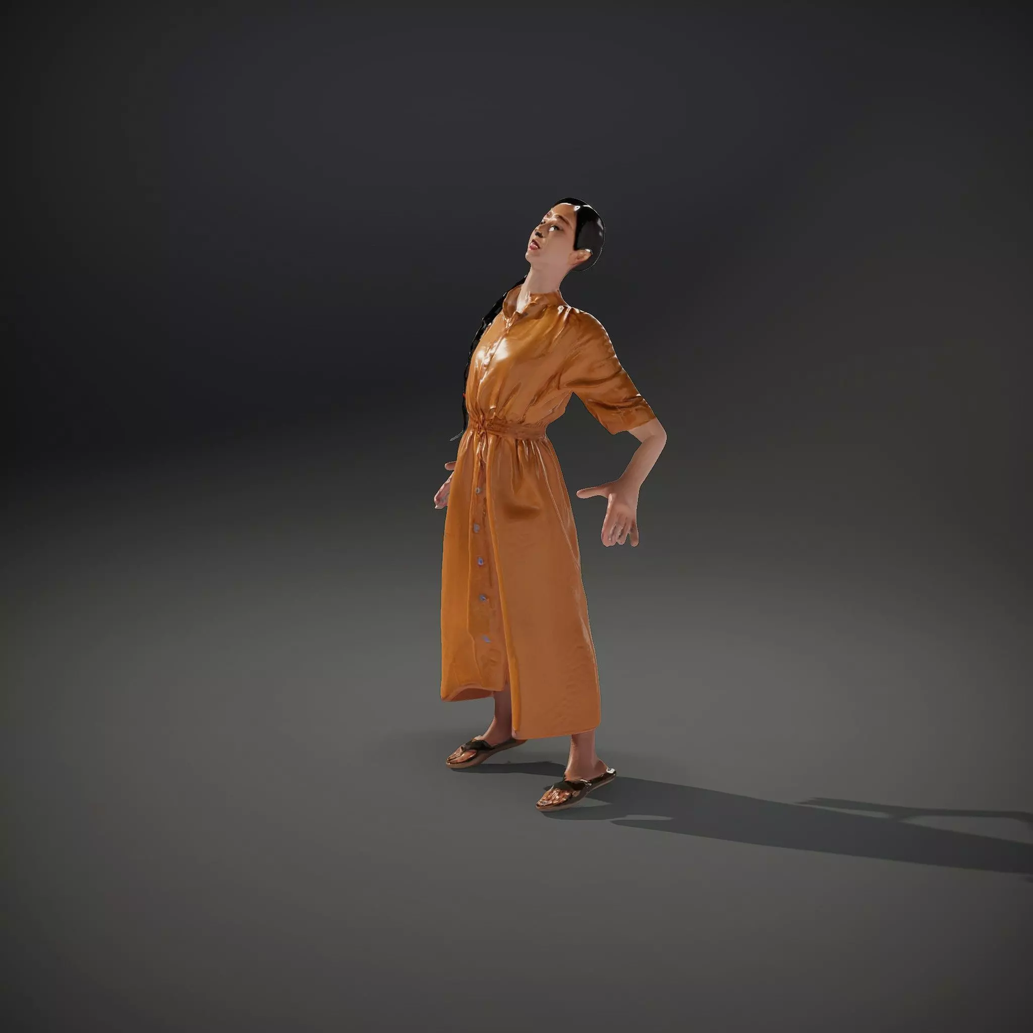 Casual Dress Character Model Pack for Animation and Games Low-poly 3D model_34