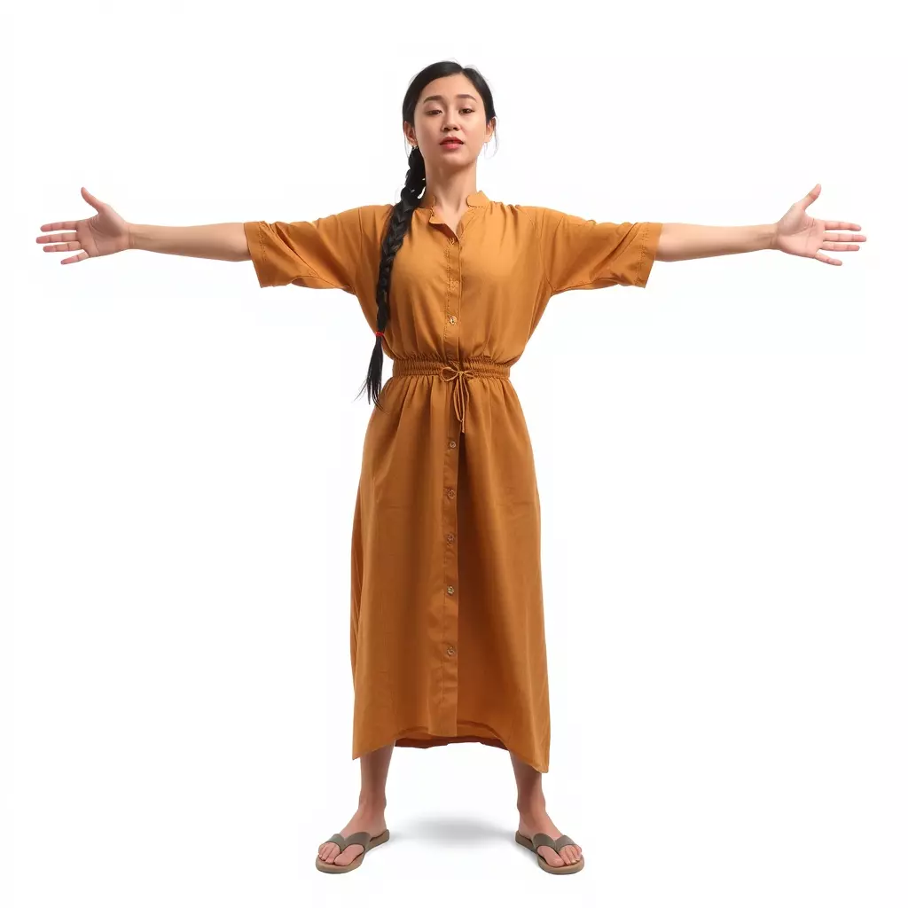 Casual Dress Character Model Pack for Animation and Games Low-poly 3D model_2