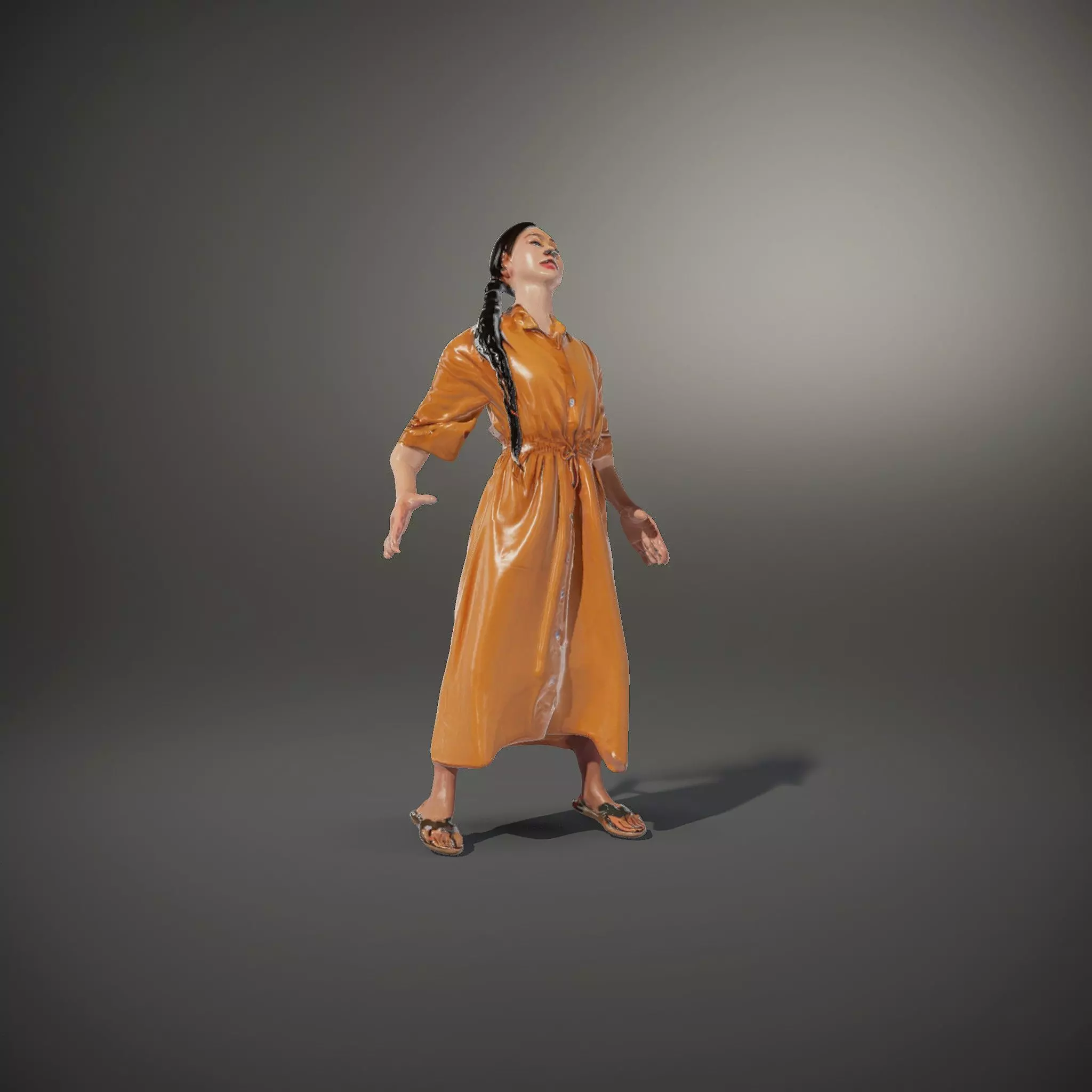 Casual Dress Character Model Pack for Animation and Games Low-poly 3D model_33