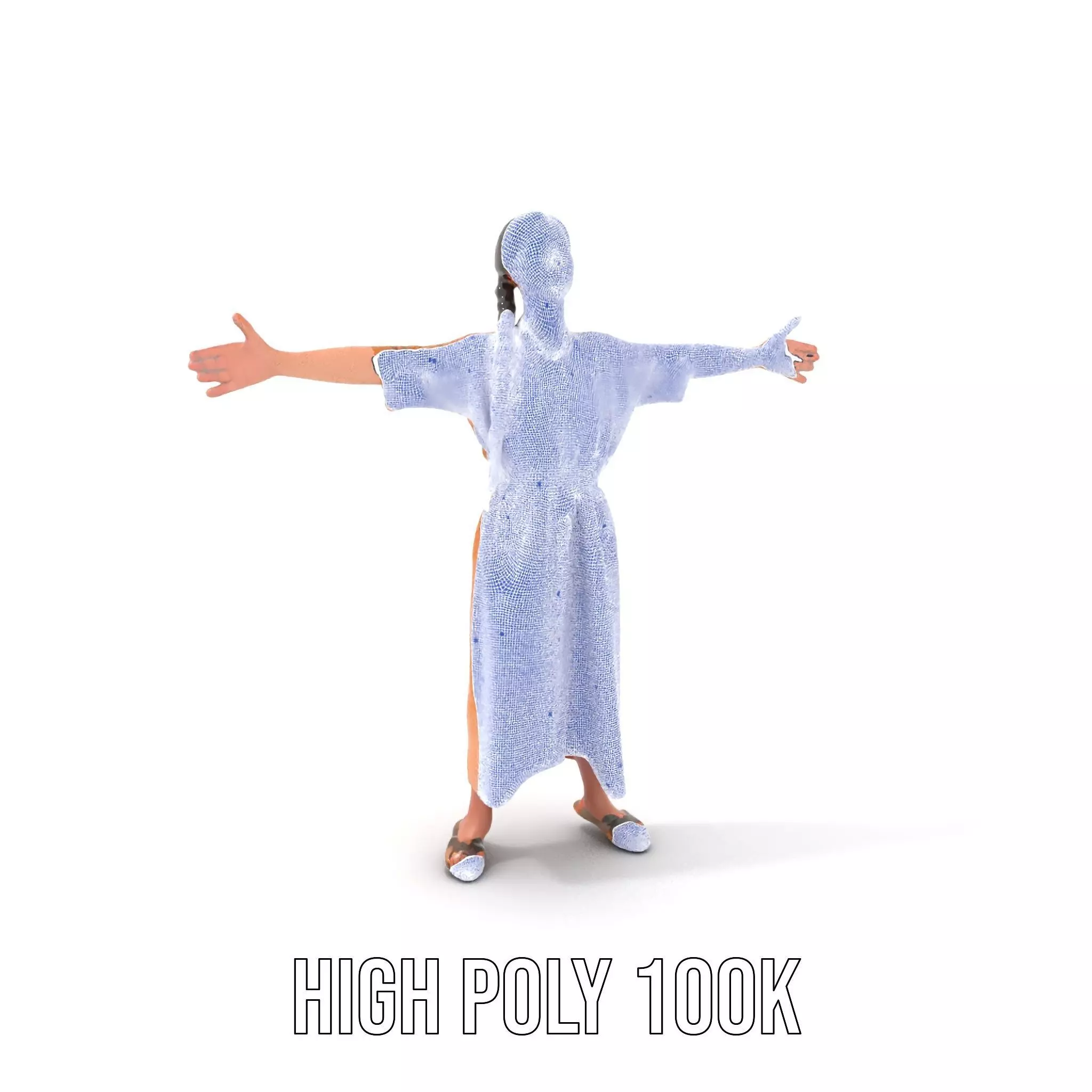 Casual Dress Character Model Pack for Animation and Games Low-poly 3D model_4