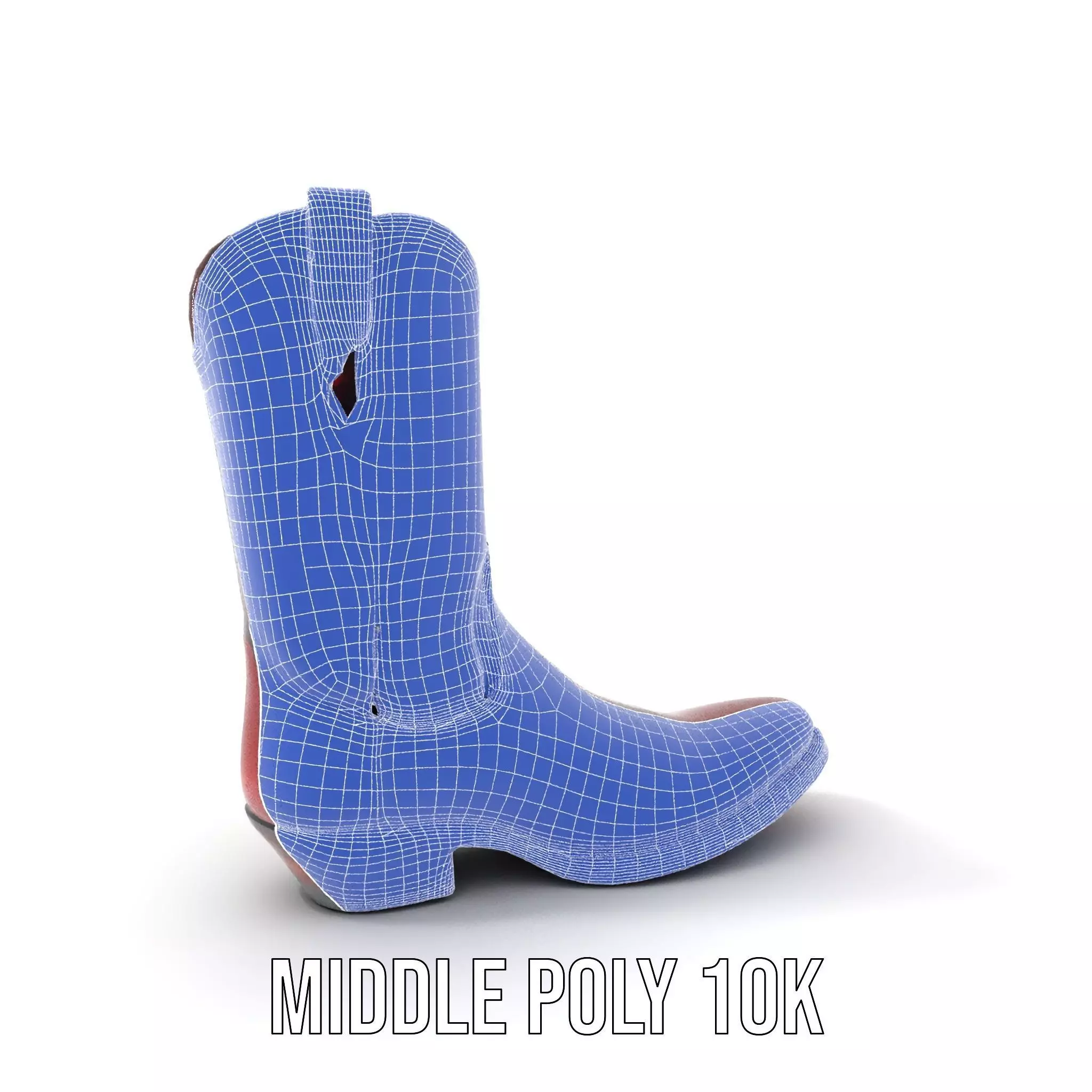 Western Cowboy Boot Model Pack with Intricate Embroidery Low-poly 3D model_21