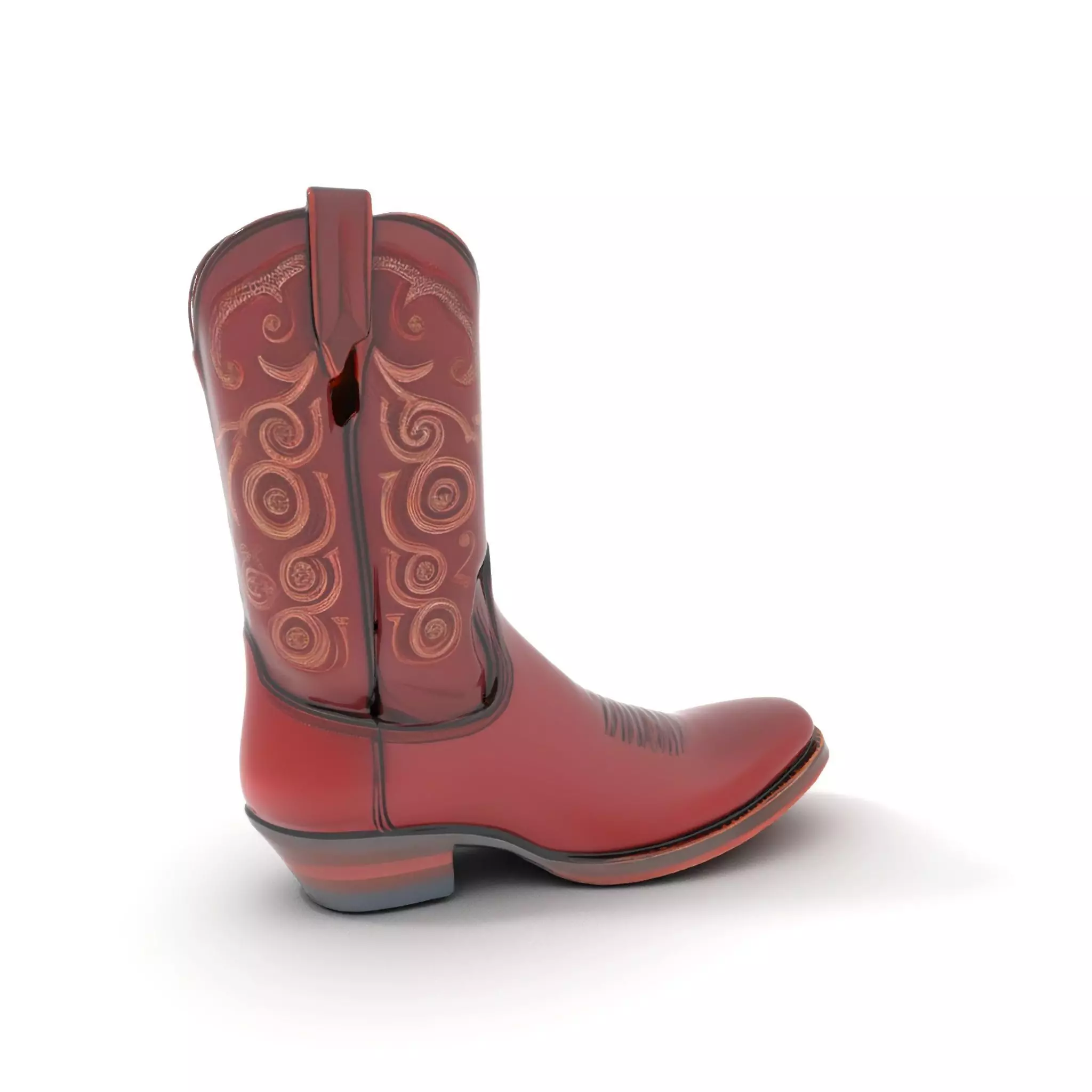 Western Cowboy Boot Model Pack with Intricate Embroidery Low-poly 3D model_0