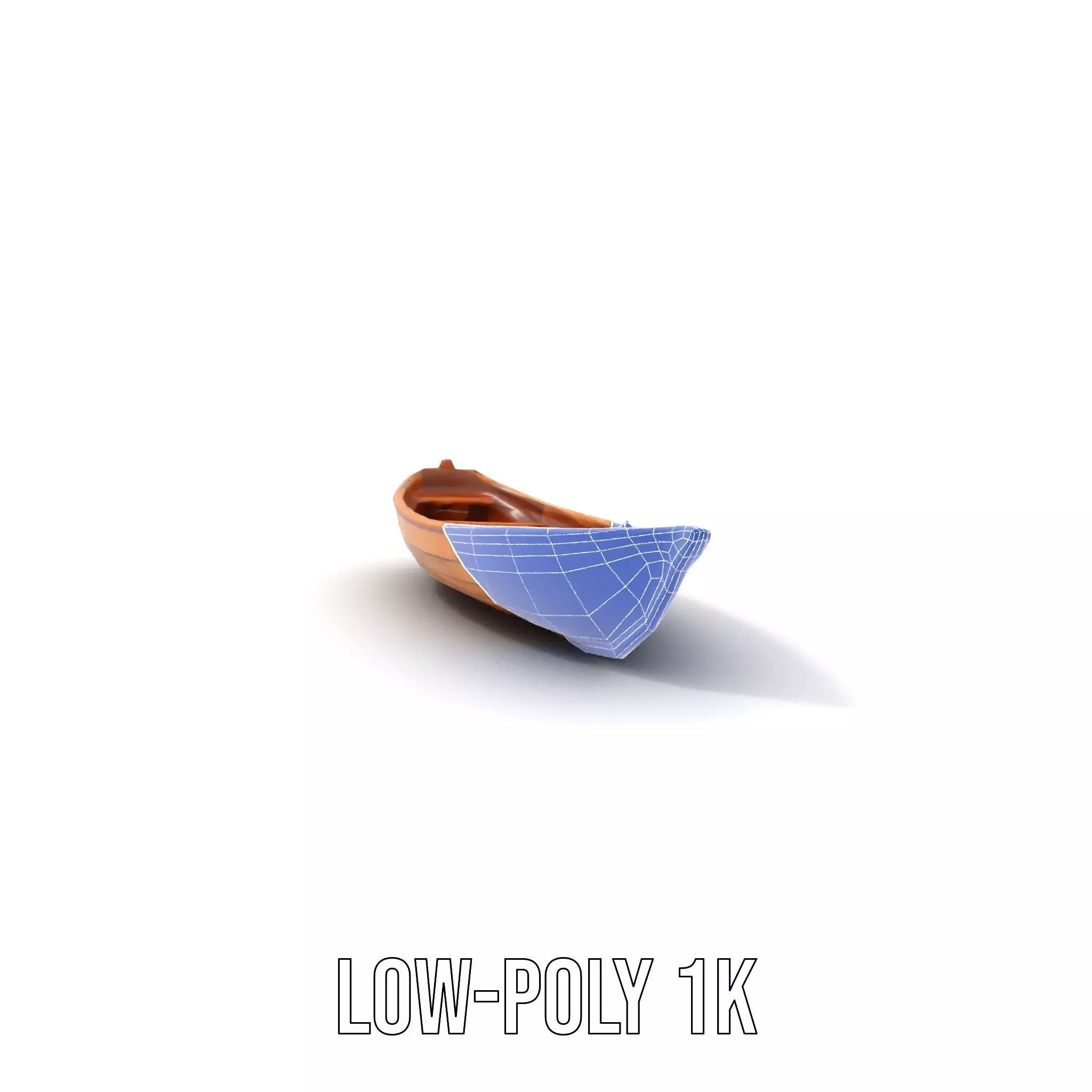 Wooden Row Boat Model Pack Classic Craftsmanship Low-poly 3D model_14