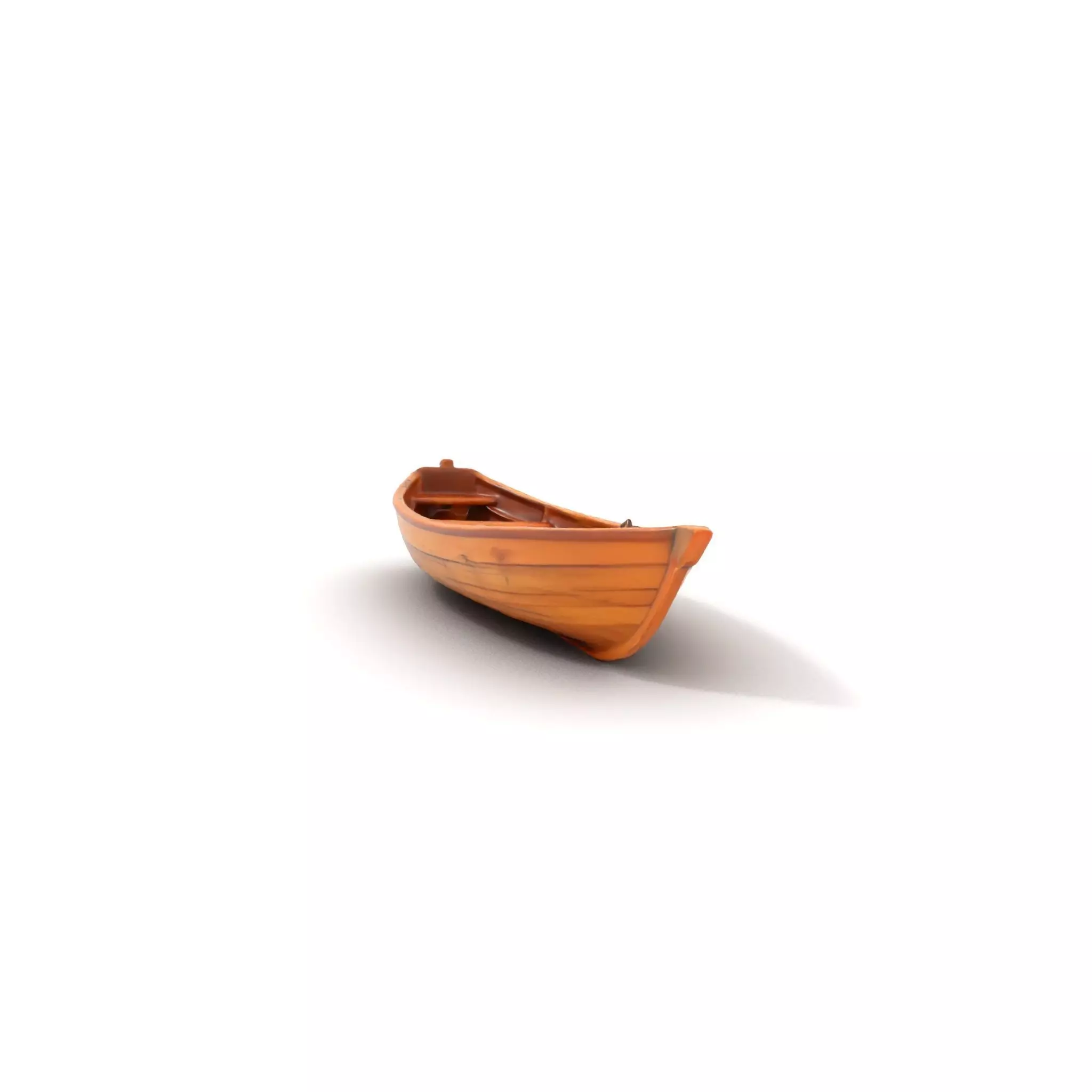 Wooden Row Boat Model Pack Classic Craftsmanship Low-poly 3D model_0