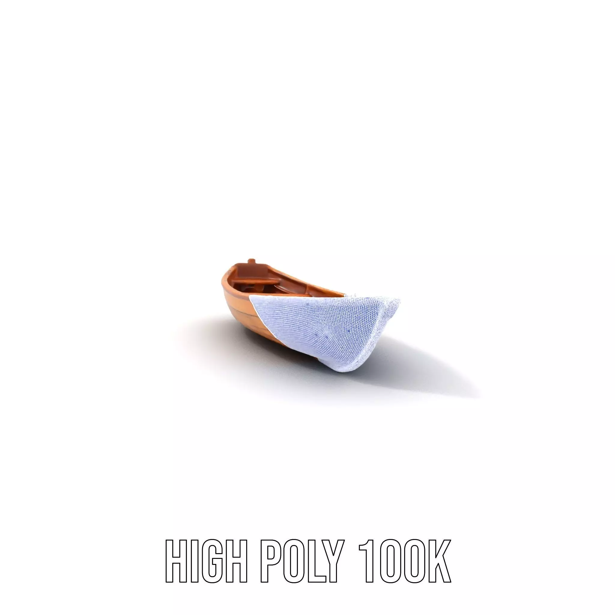 Wooden Row Boat Model Pack Classic Craftsmanship Low-poly 3D model_4