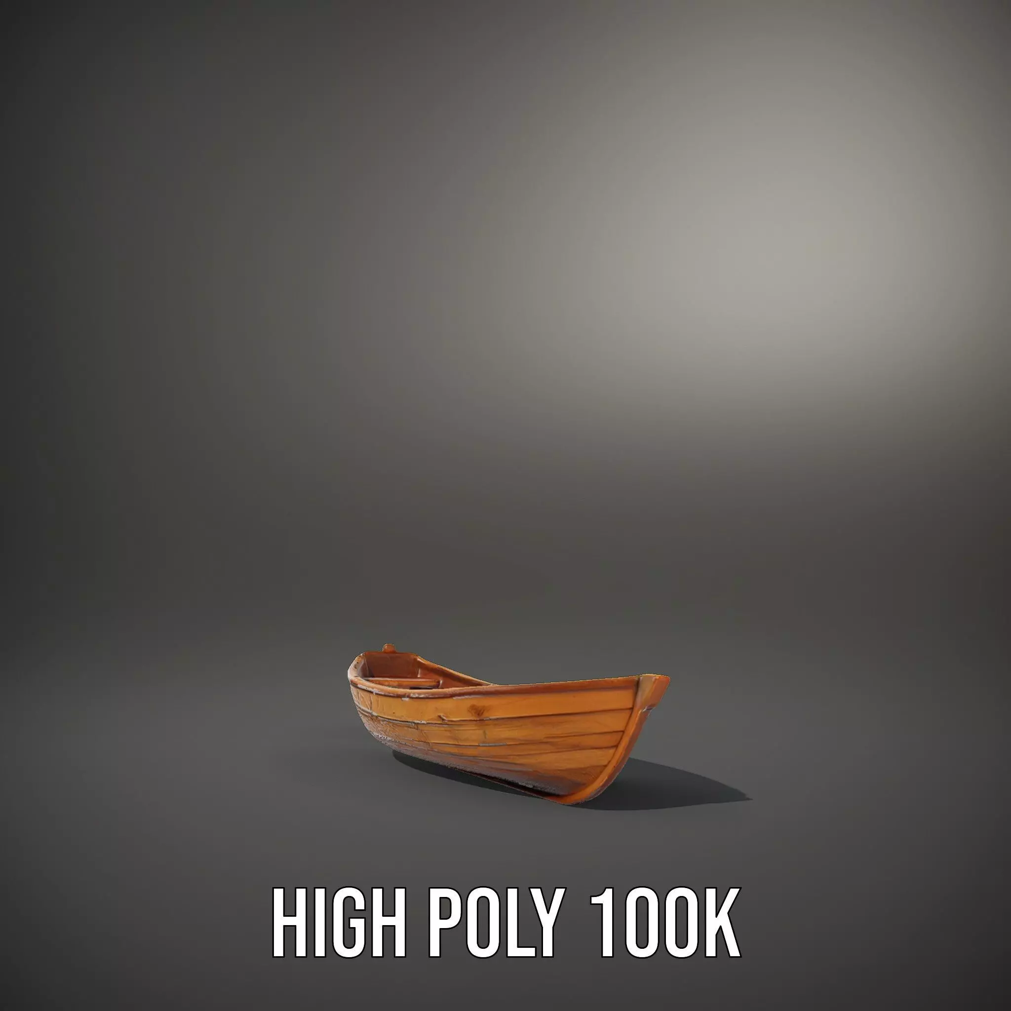 Wooden Row Boat Model Pack Classic Craftsmanship Low-poly 3D model_12