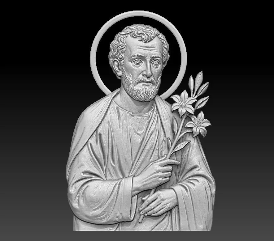 Saint Joseph Relief 3D print model_0