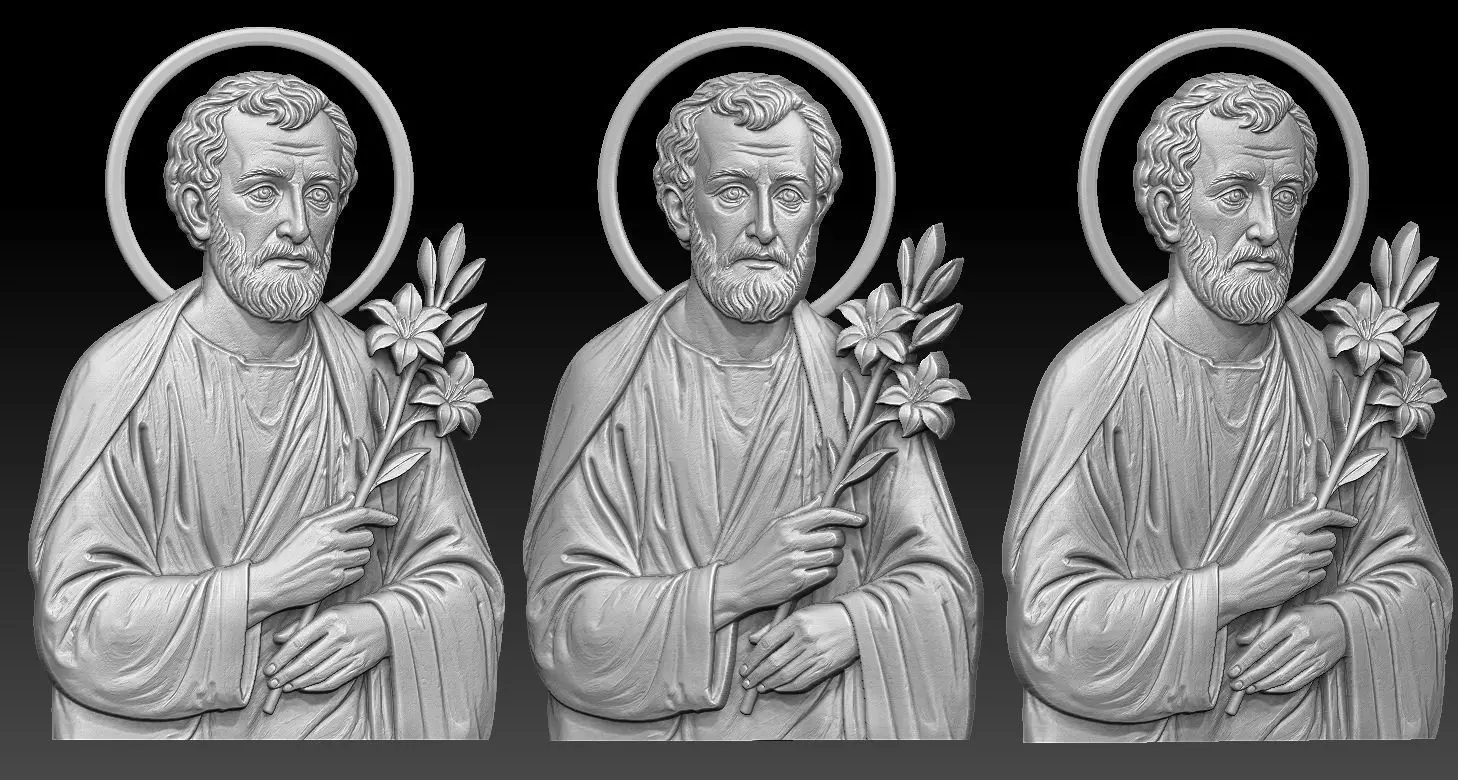 Saint Joseph Relief 3D print model_1