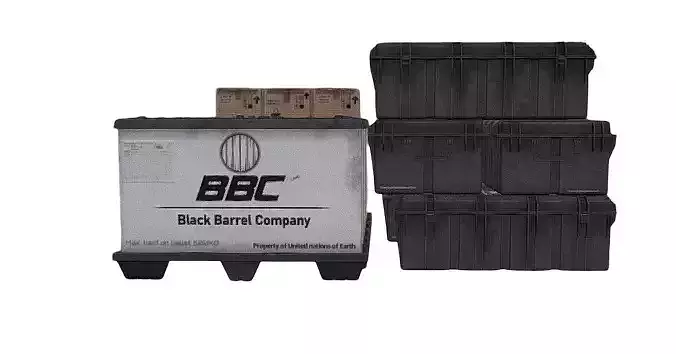 Military Storage Container and  Crate 3D Model