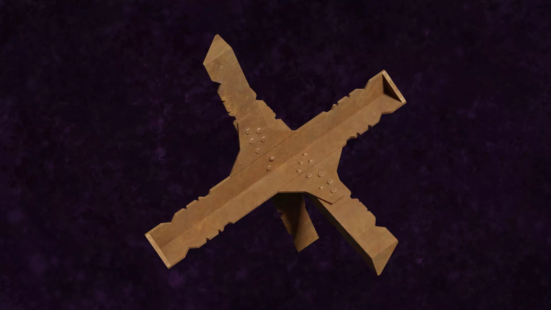 Mititary Anti Tank Hedgehogs N4 Series Metal Fortress Obstacle 3D model_7