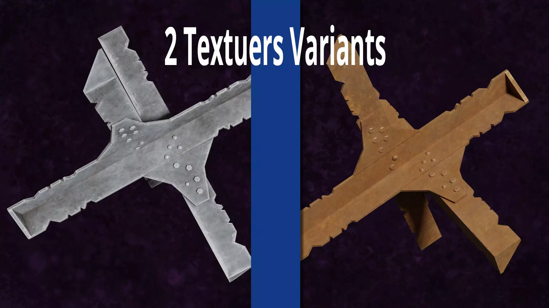 Mititary Anti Tank Hedgehogs N4 Series Metal Fortress Obstacle 3D model_12