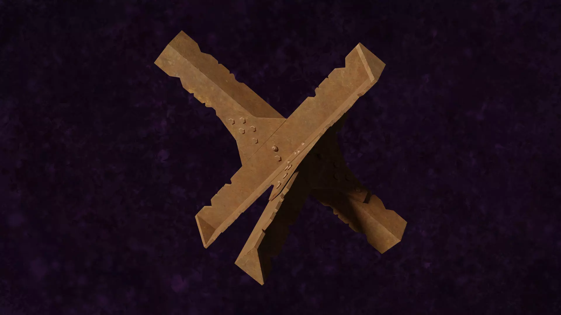 Mititary Anti Tank Hedgehogs N4 Series Metal Fortress Obstacle 3D model_8