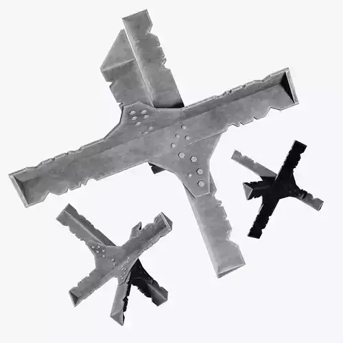 Mititary Anti Tank Hedgehogs N4 Series Metal Fortress Obstacle