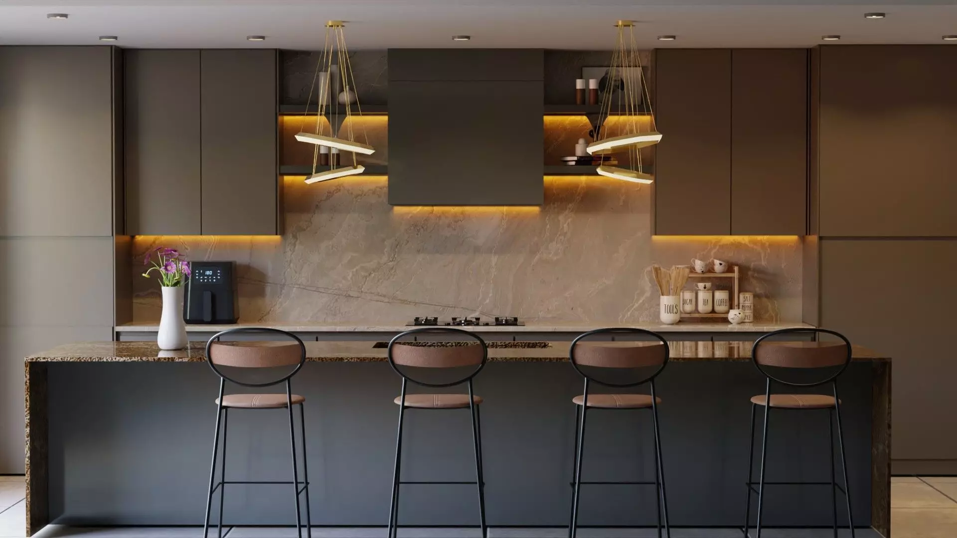 Modern Bar blender 3D Low-poly 3D model_2