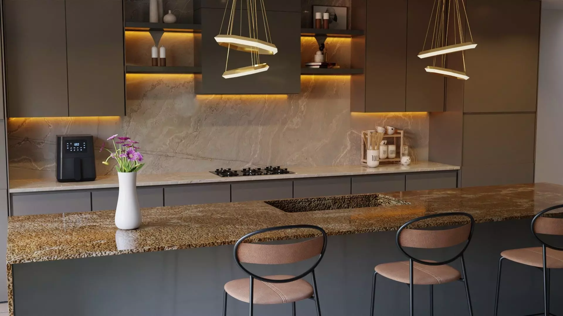 Modern Bar blender 3D Low-poly 3D model_5