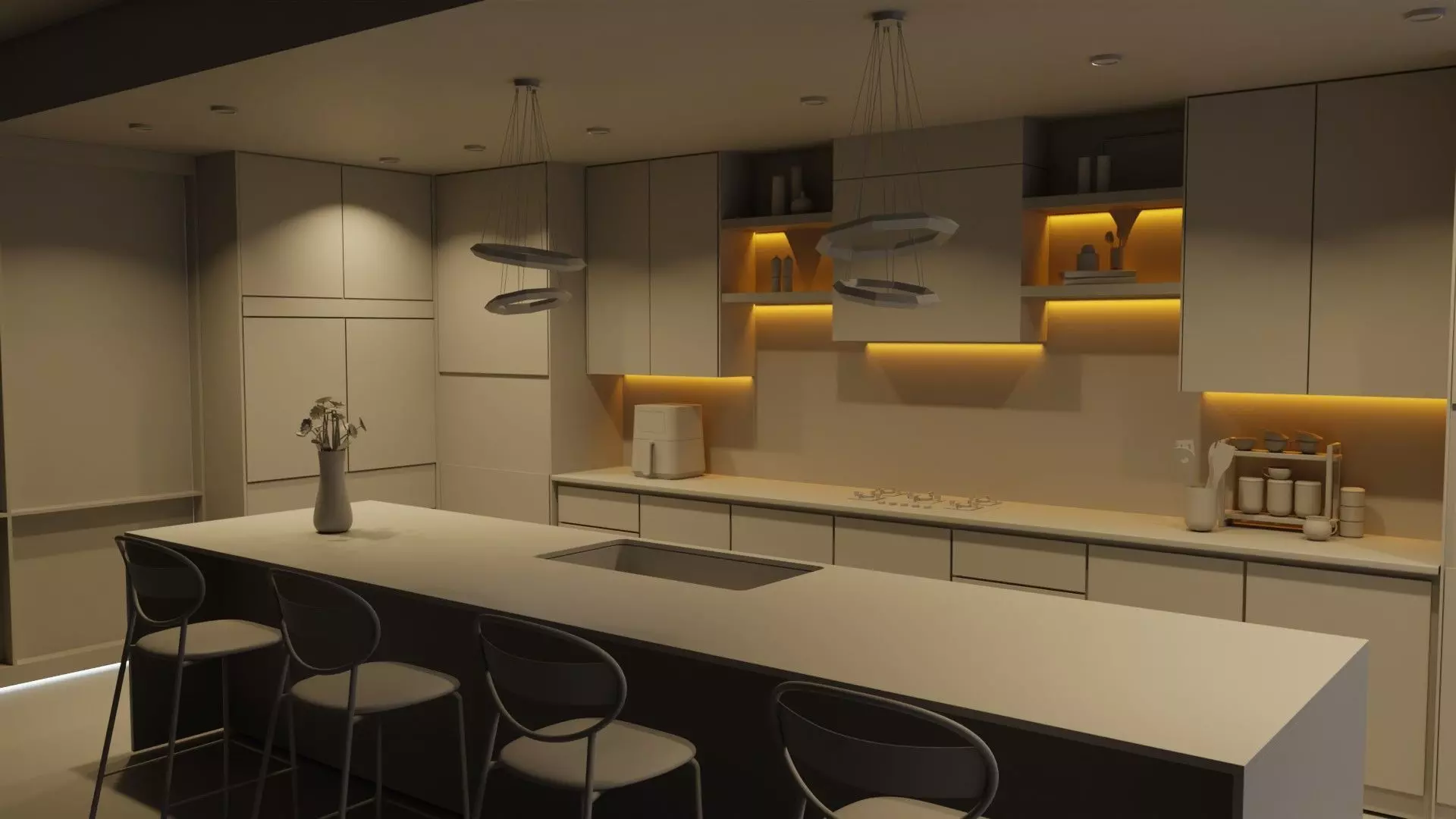 Modern Bar blender 3D Low-poly 3D model_6