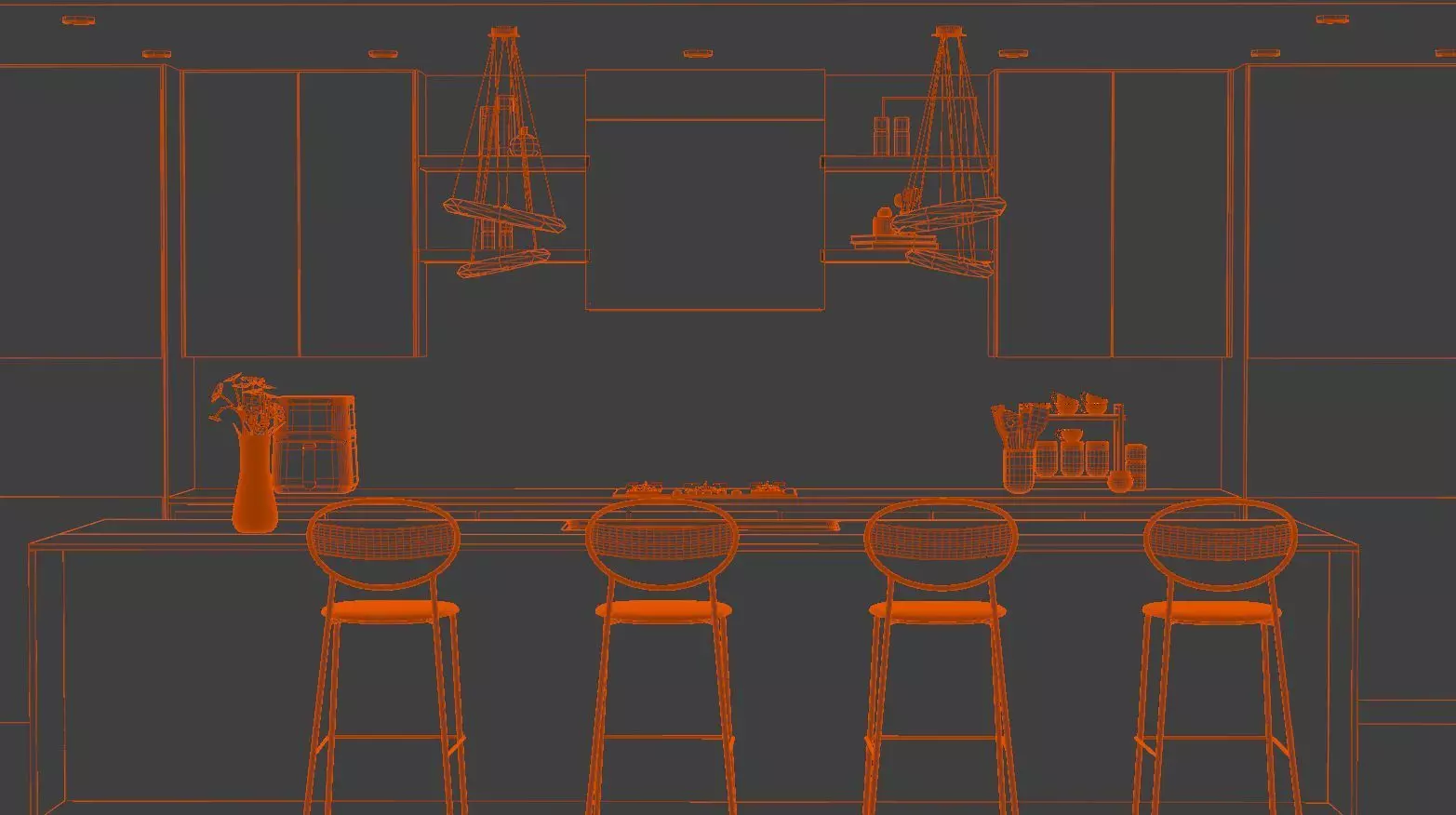 Modern Bar blender 3D Low-poly 3D model_7