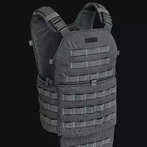 Military Vest A Low-poly 3D model
