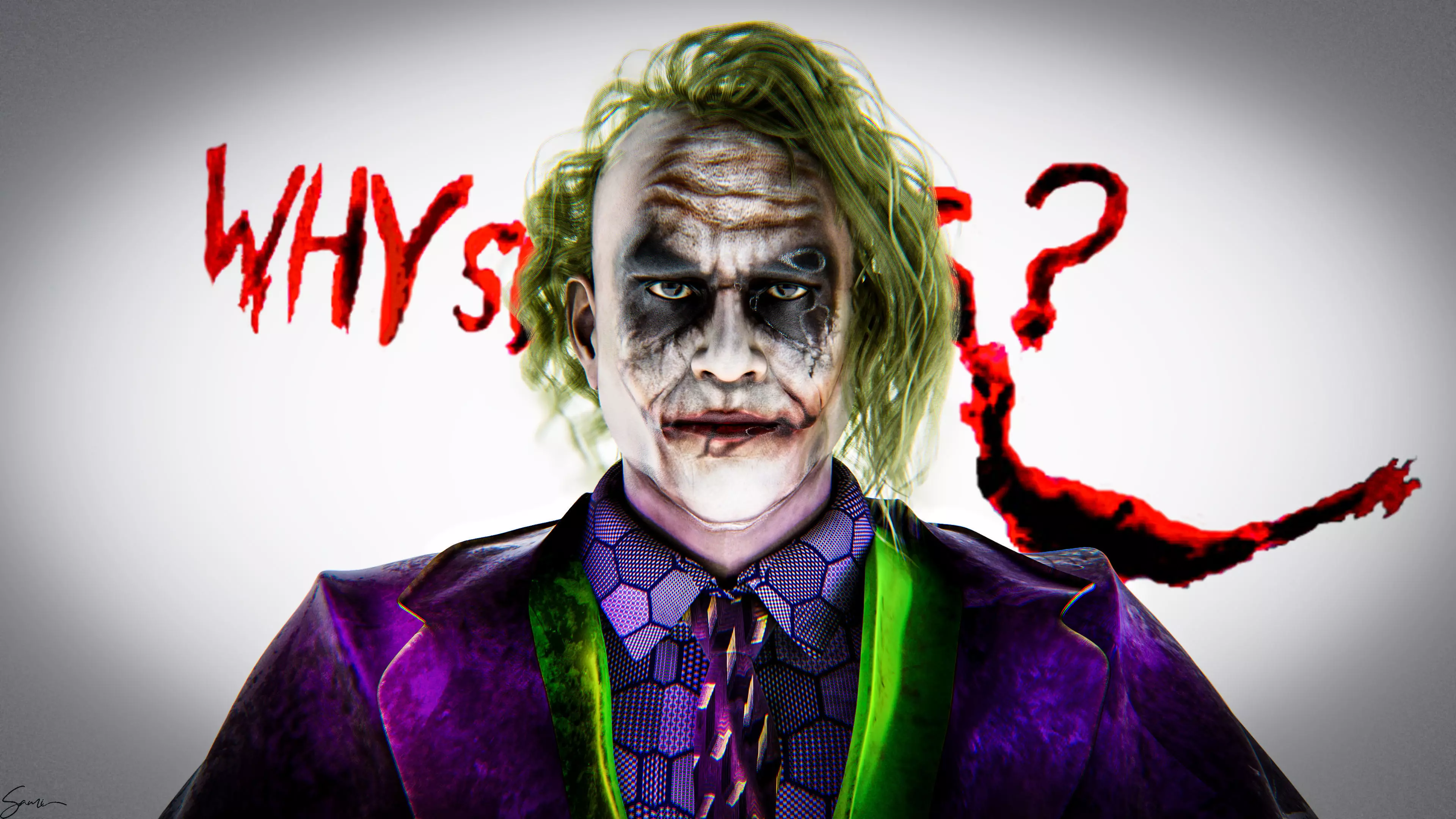 Heath Ledger Dark Knight Joker Realistic 3D model