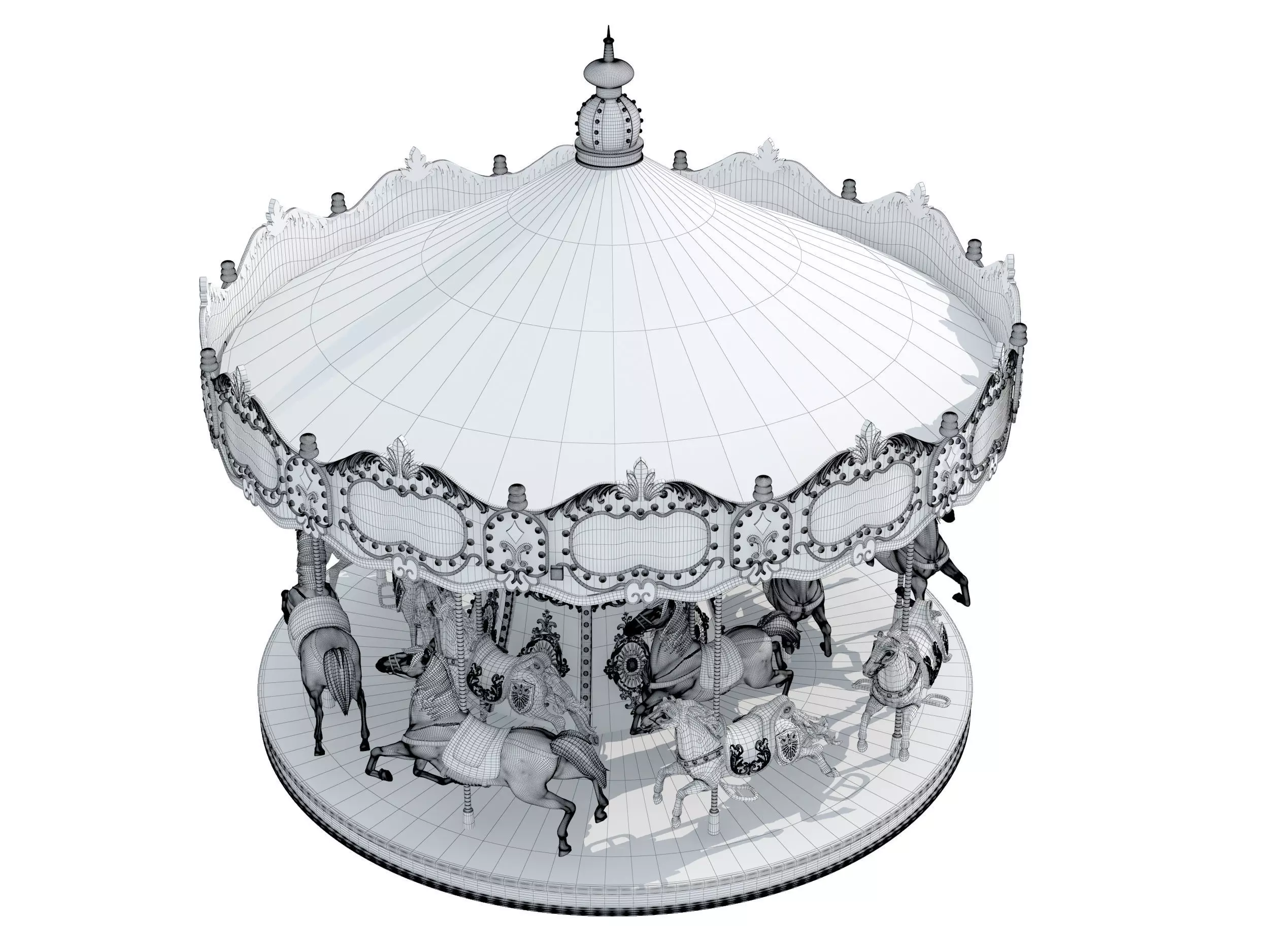 merry-go-round 3D model_6