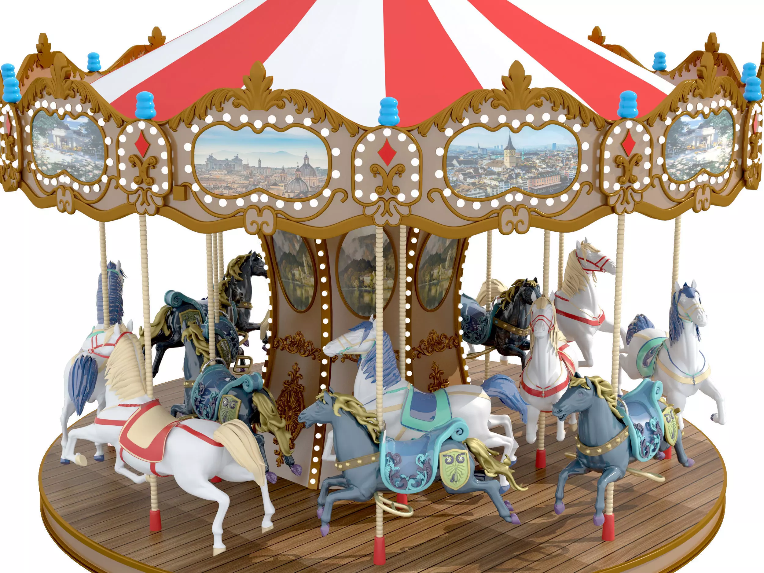 merry-go-round 3D model_4