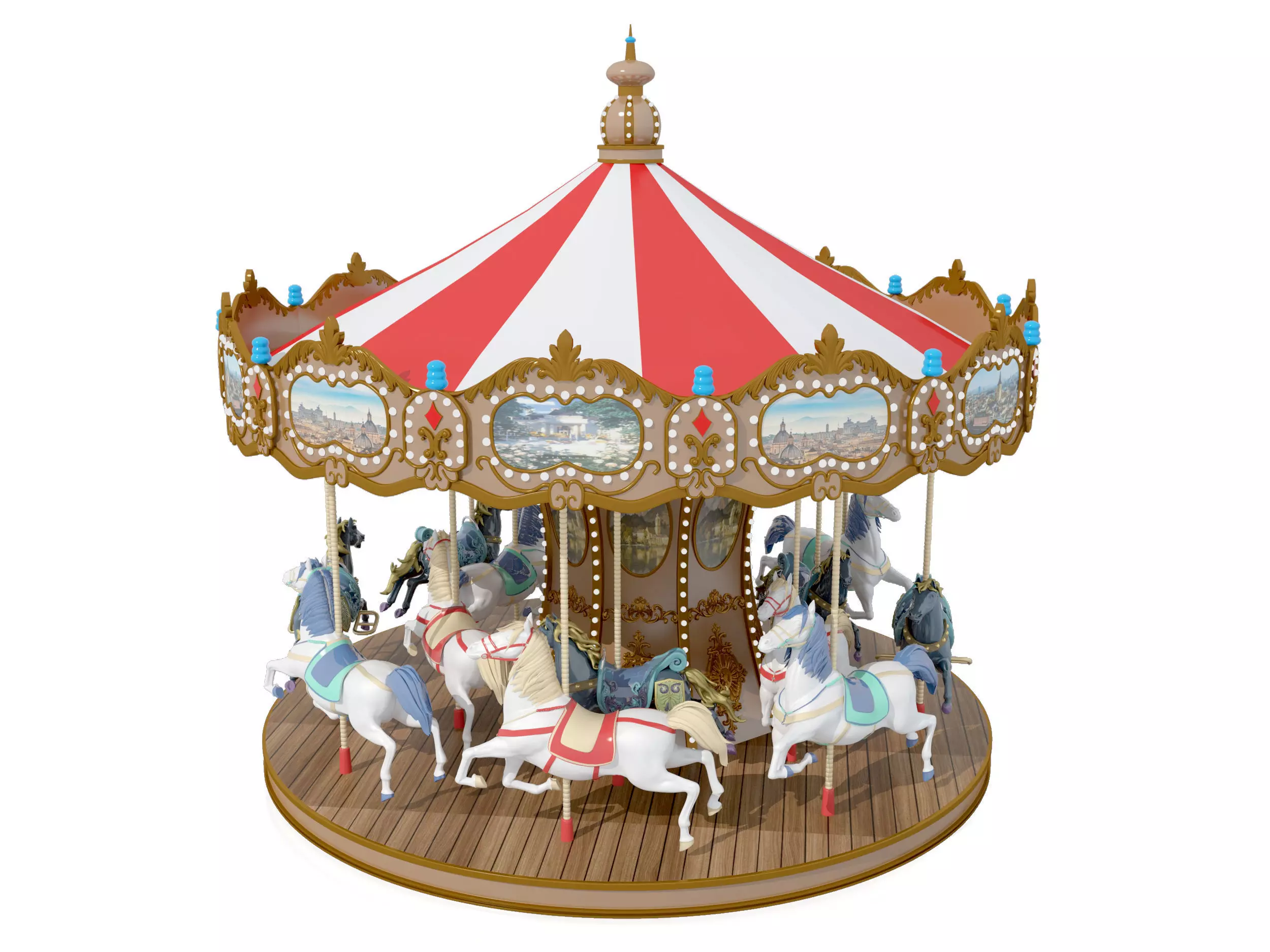 merry-go-round 3D model_3