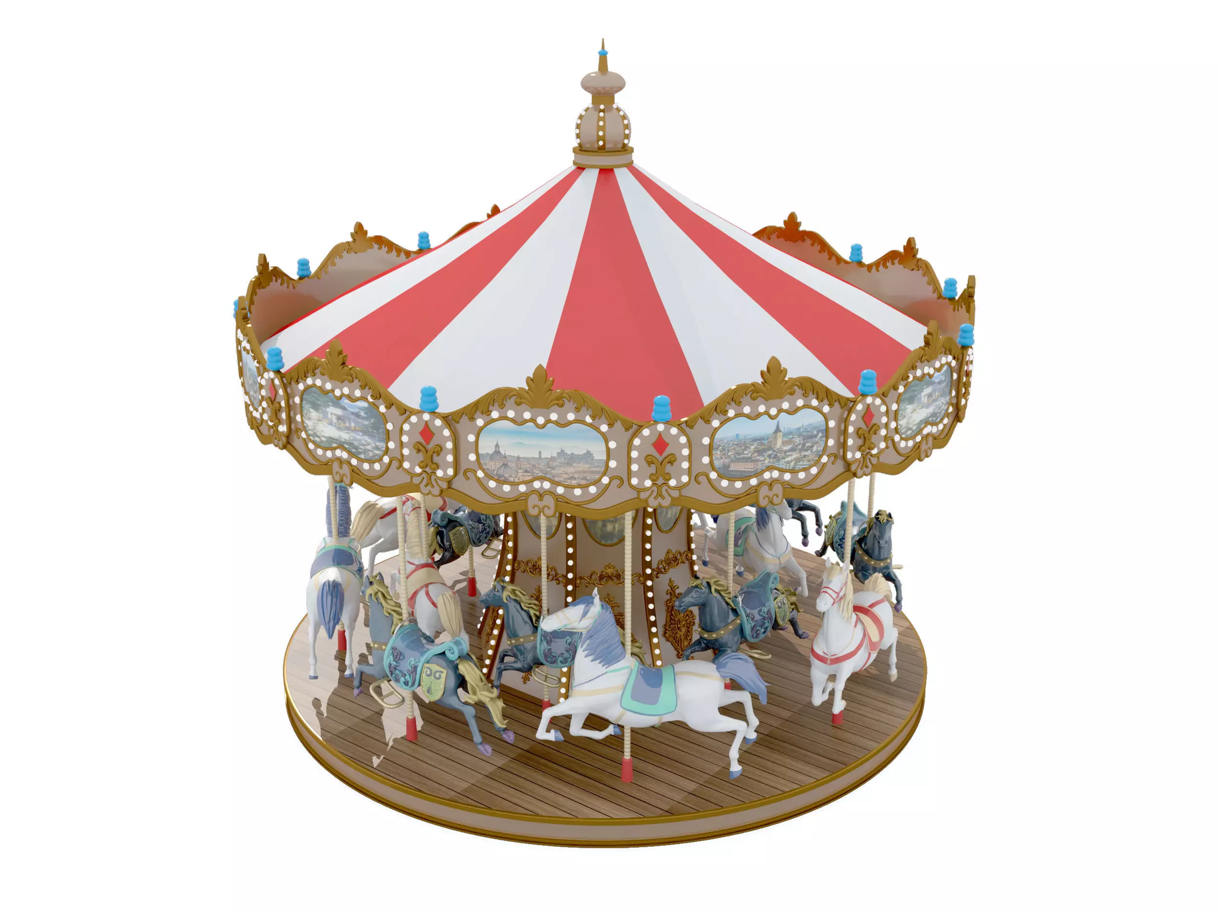 merry-go-round 3D model_1