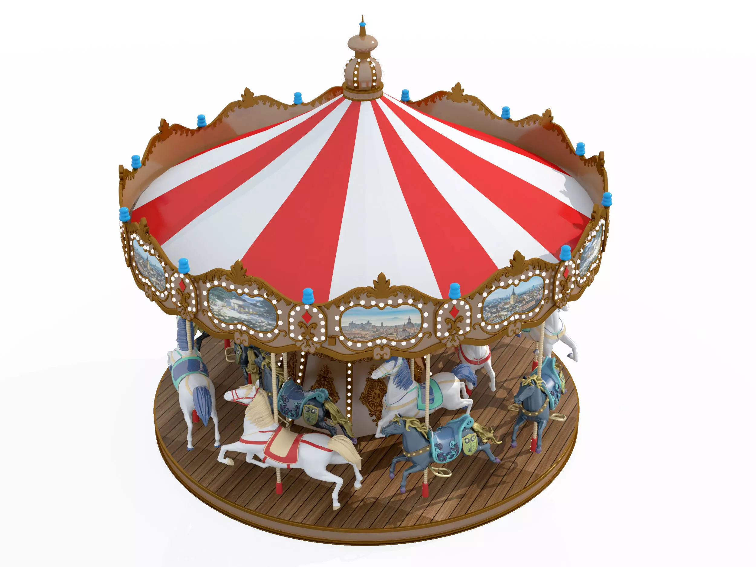 merry-go-round 3D model_2