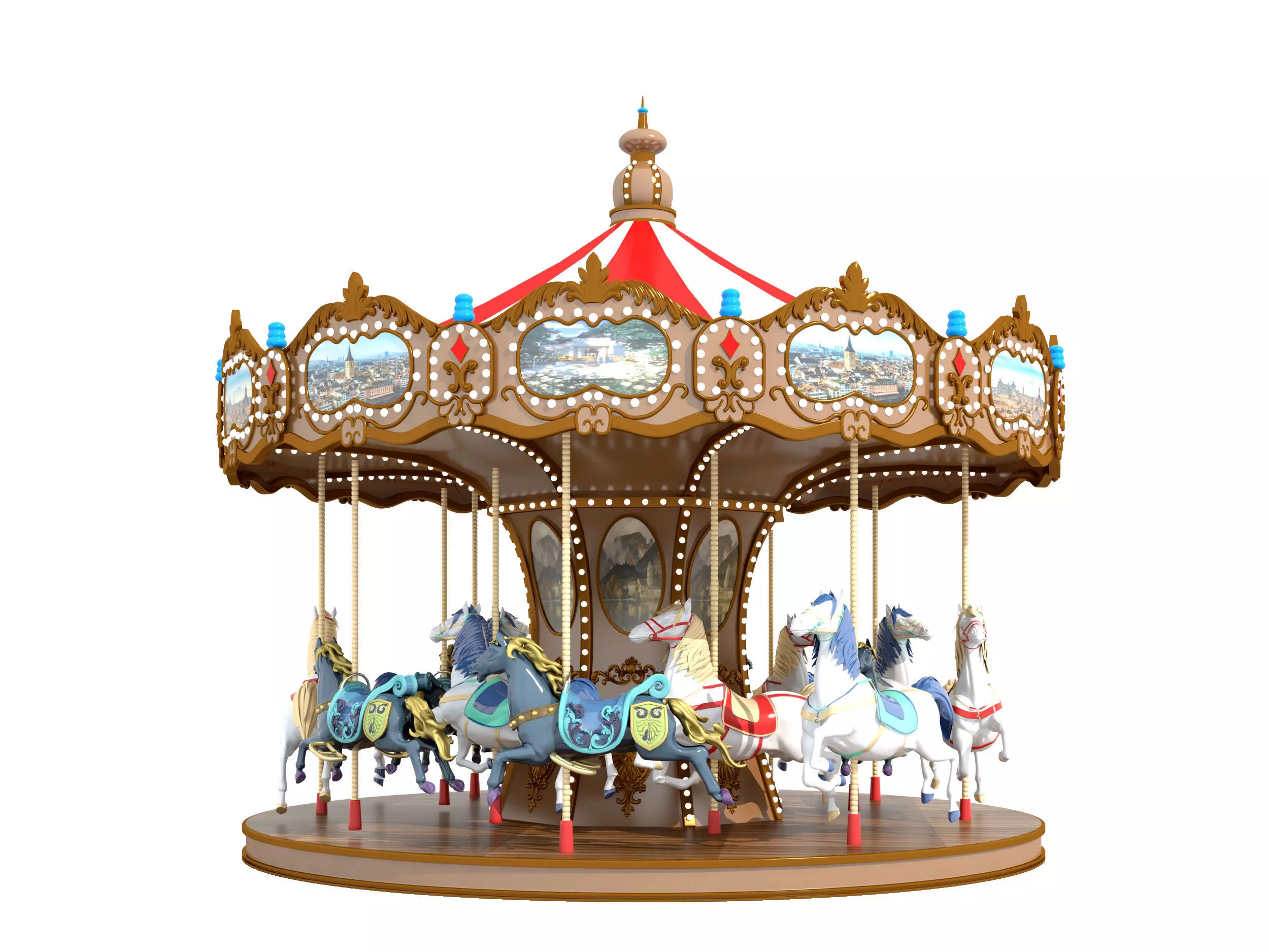 merry-go-round 3D model_0