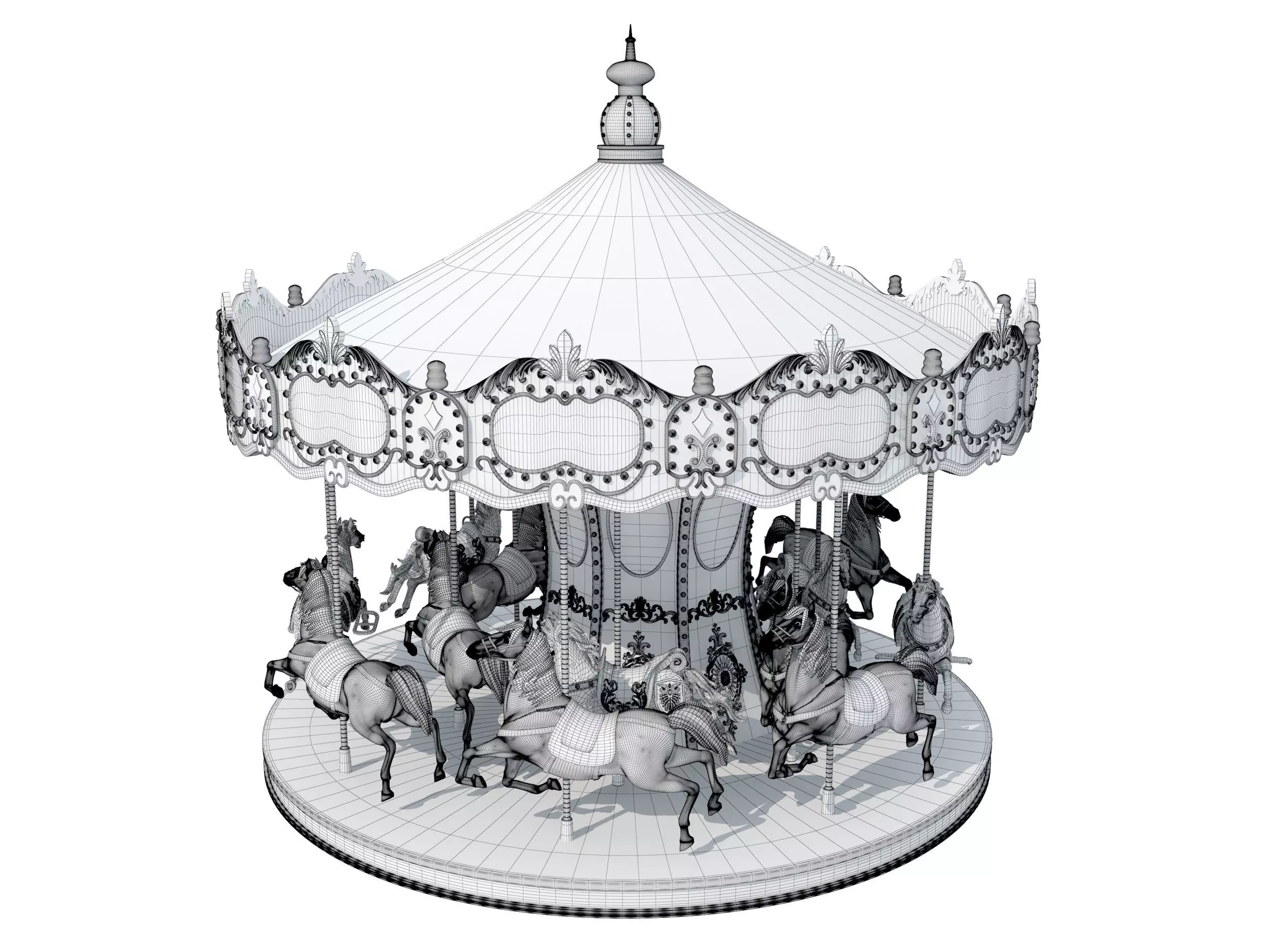 merry-go-round 3D model_9