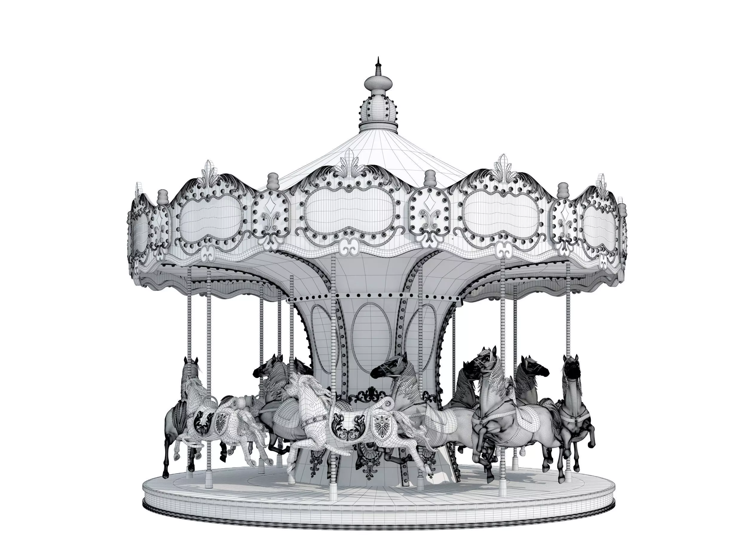 merry-go-round 3D model_5